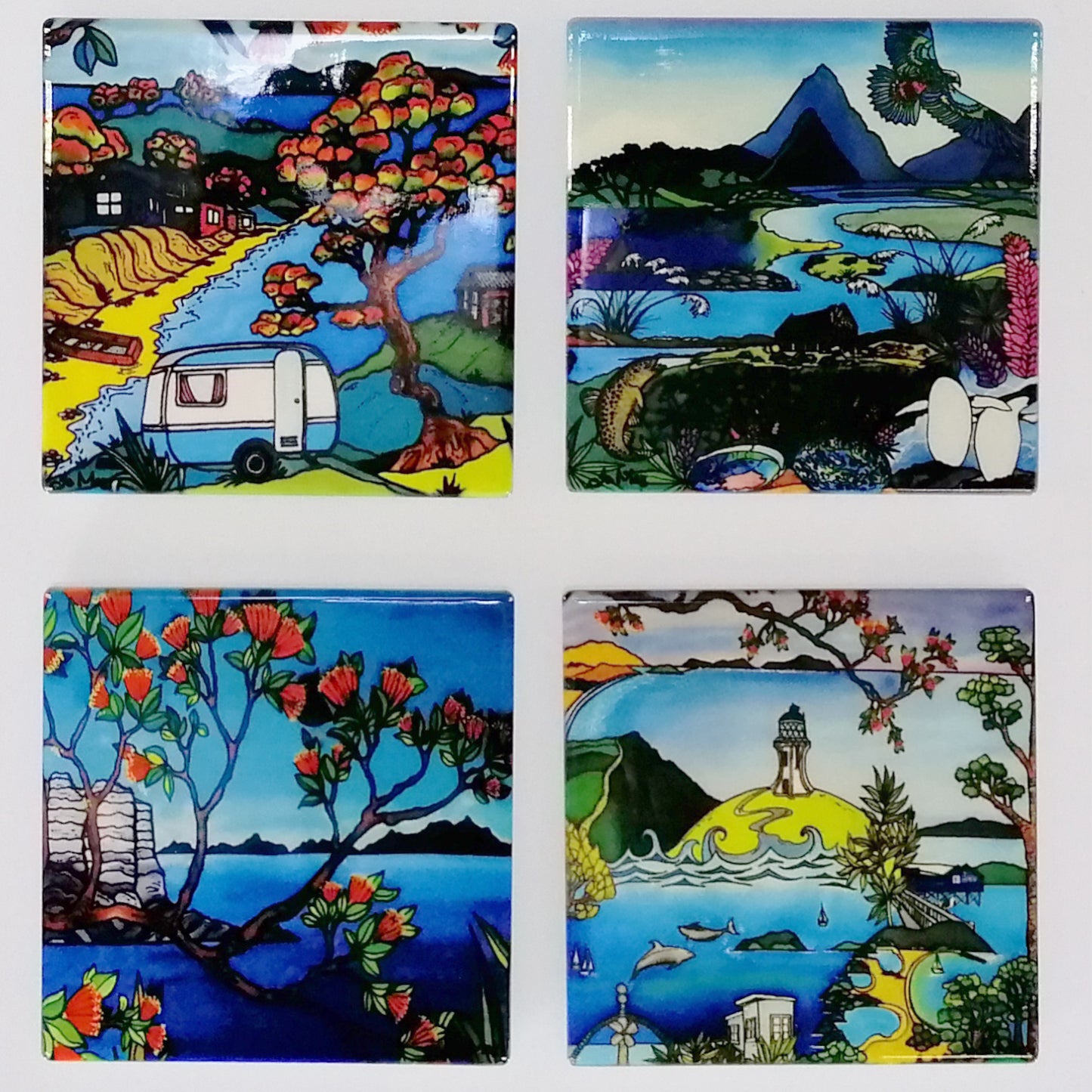Coasters - NZ Scenery - Set of 4