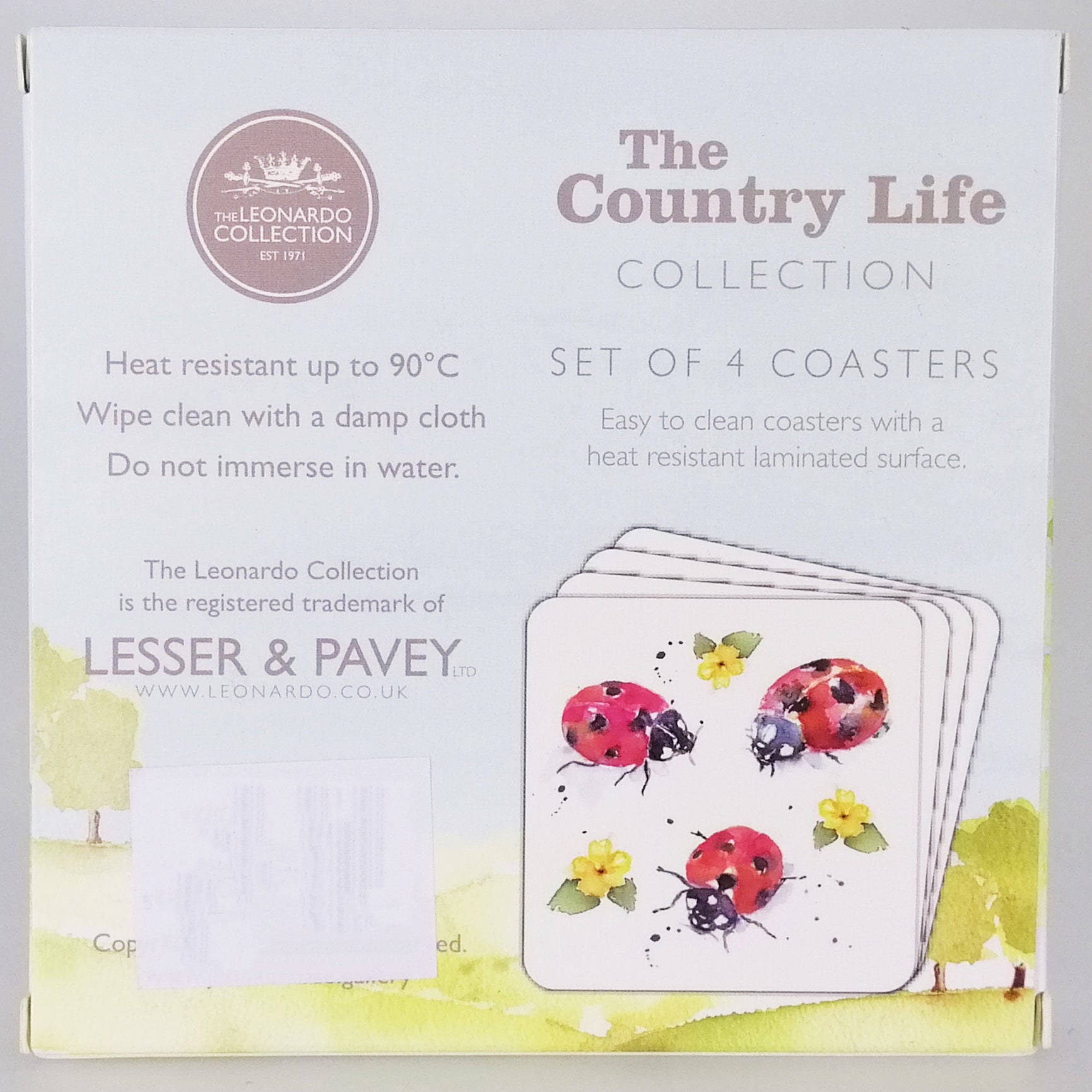 Country Life Coasters - Set of 4 - Ladybirds