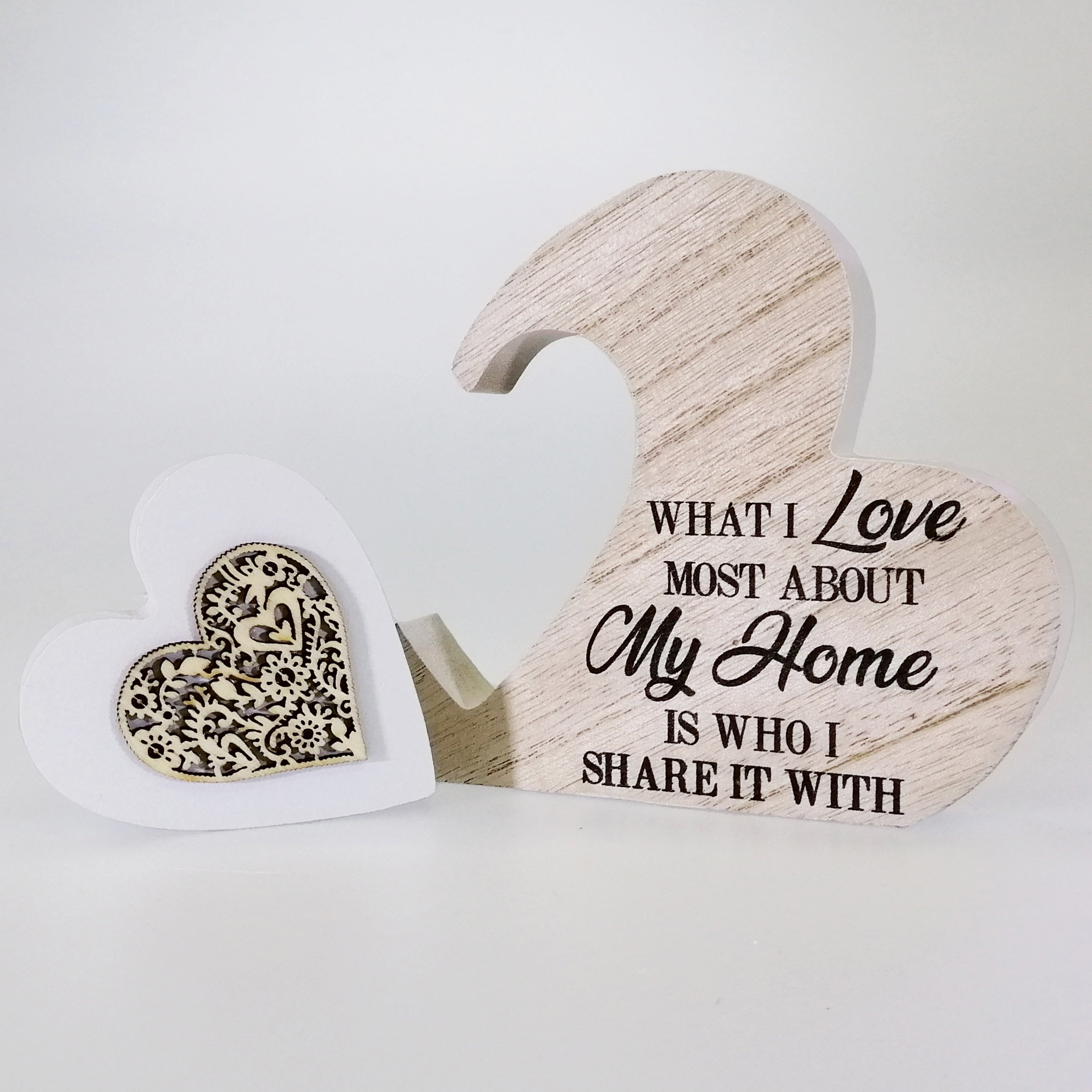 My Home' Heart Plaque - Small - 2 Piece