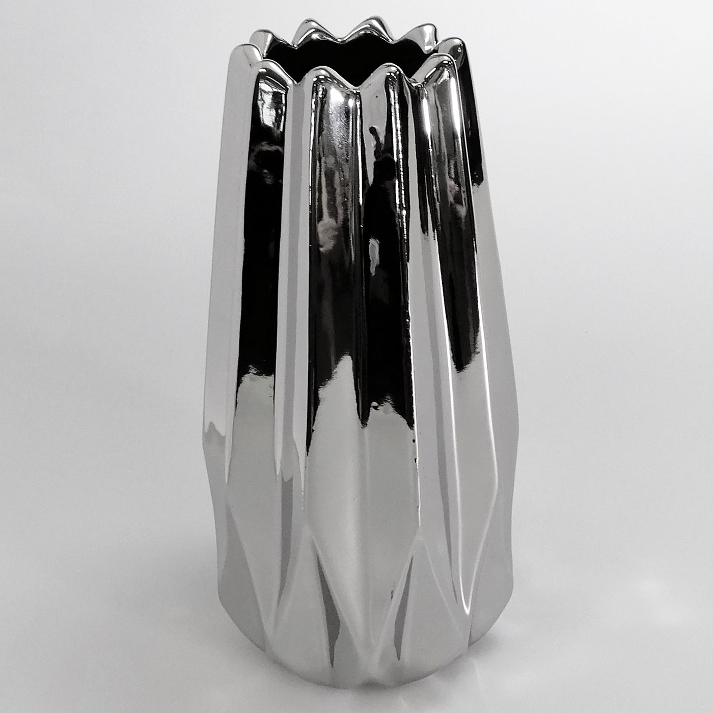Geometric Metal Vase - Small