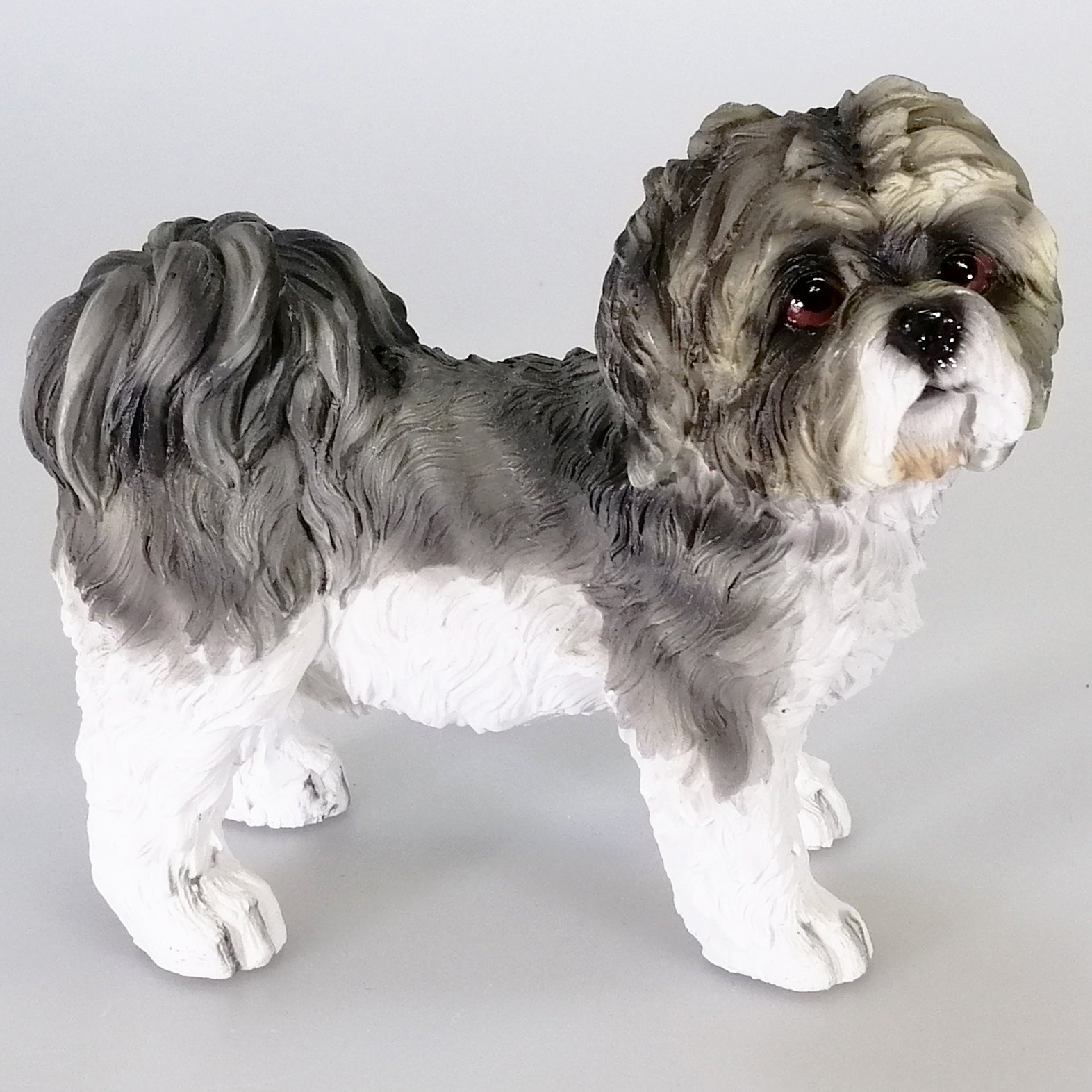 Leonardo Collection - Shih Tzu Dog Figurine - Black & White