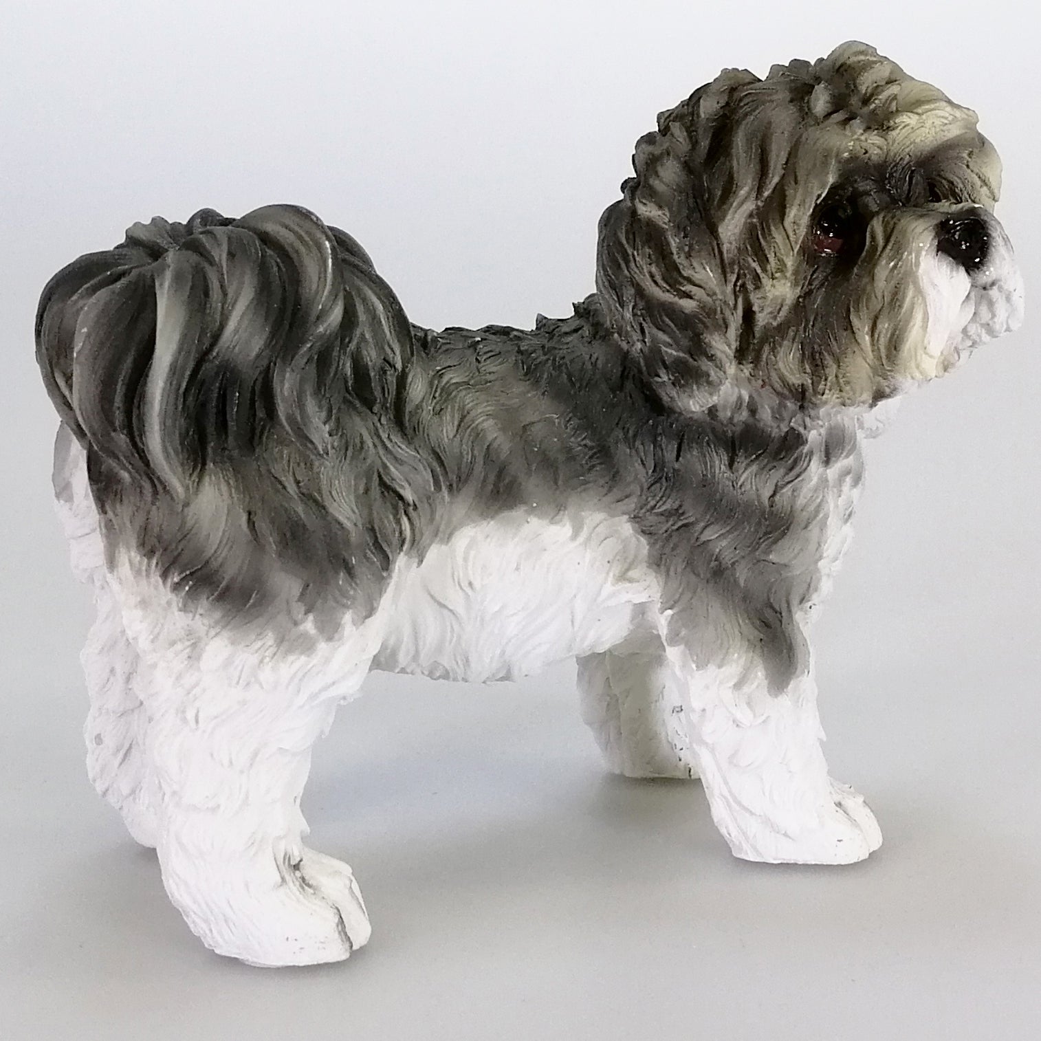 Leonardo Collection - Shih Tzu Dog Figurine - Black & White