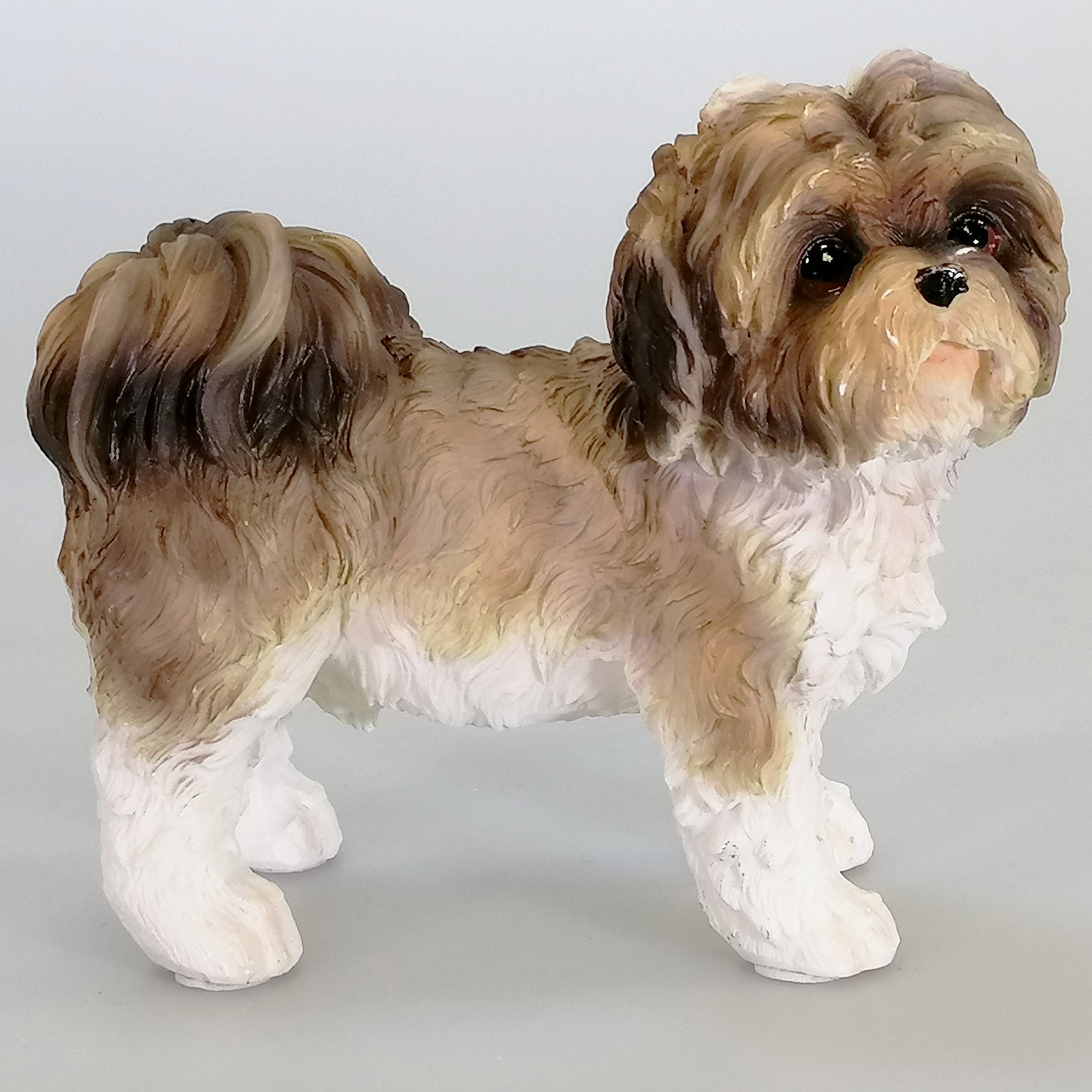 Leonardo Collection - Shih Tzu Dog Figurine - Brown & White