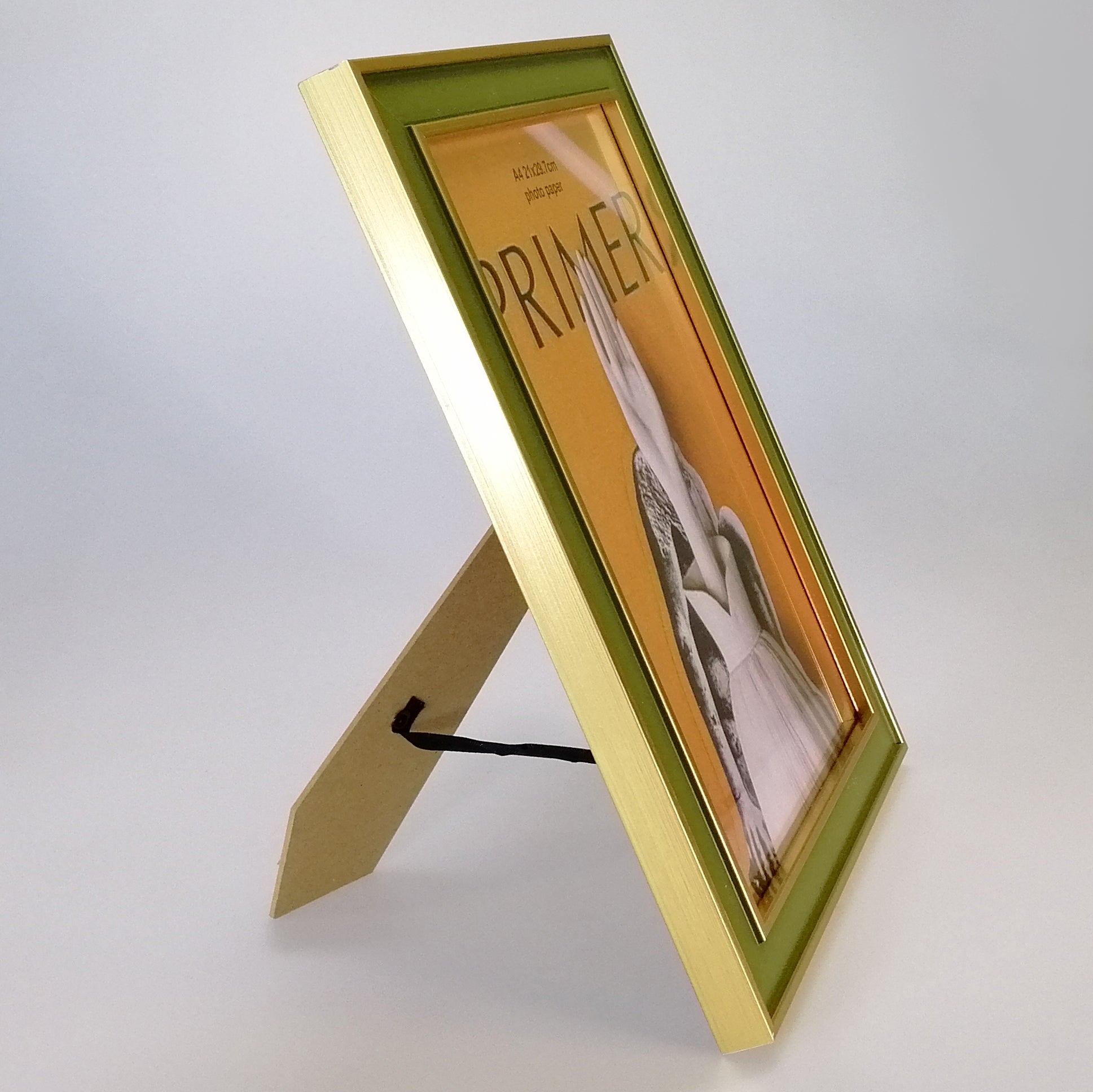 Green & Gold Bevel Photo Frame - 8.5" x 11"