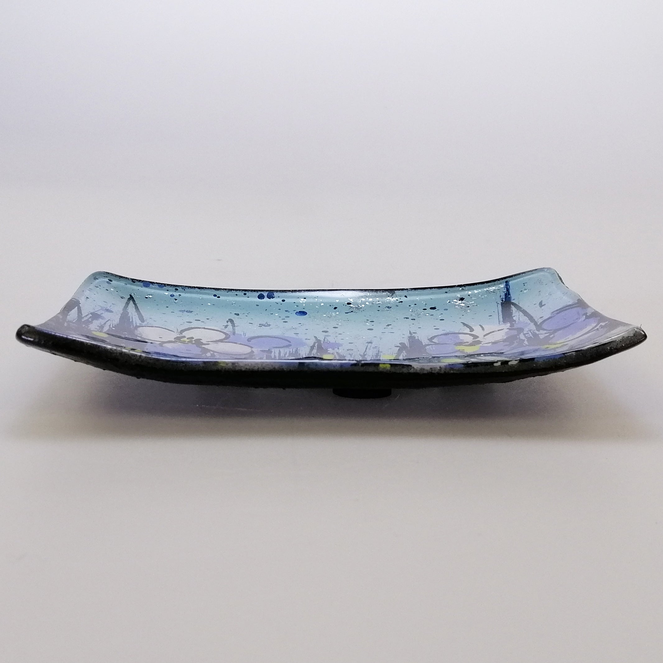 Glass Plate - Small Rectangular - Forget Me Not