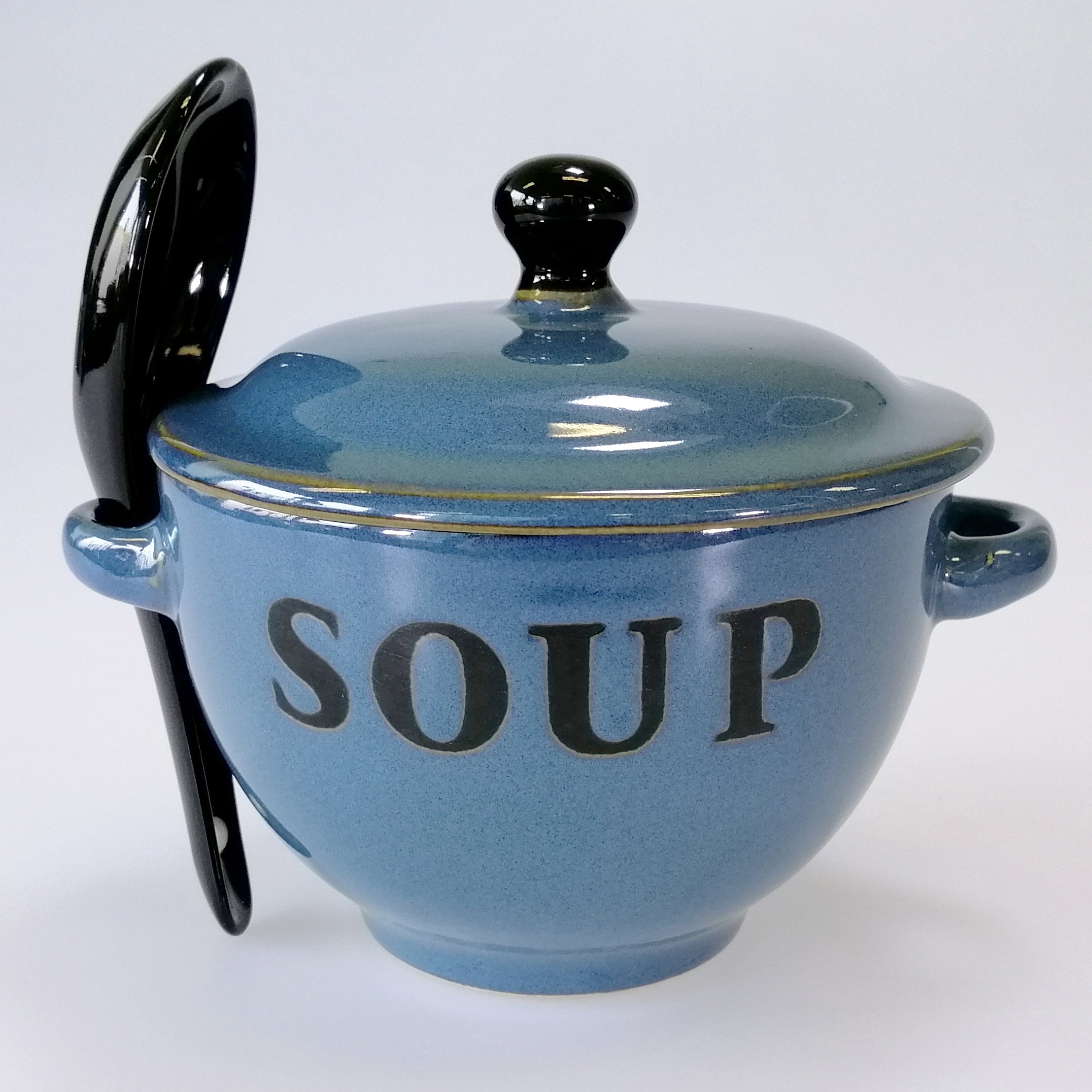 Soup Bowl & Spoon Set - Blue