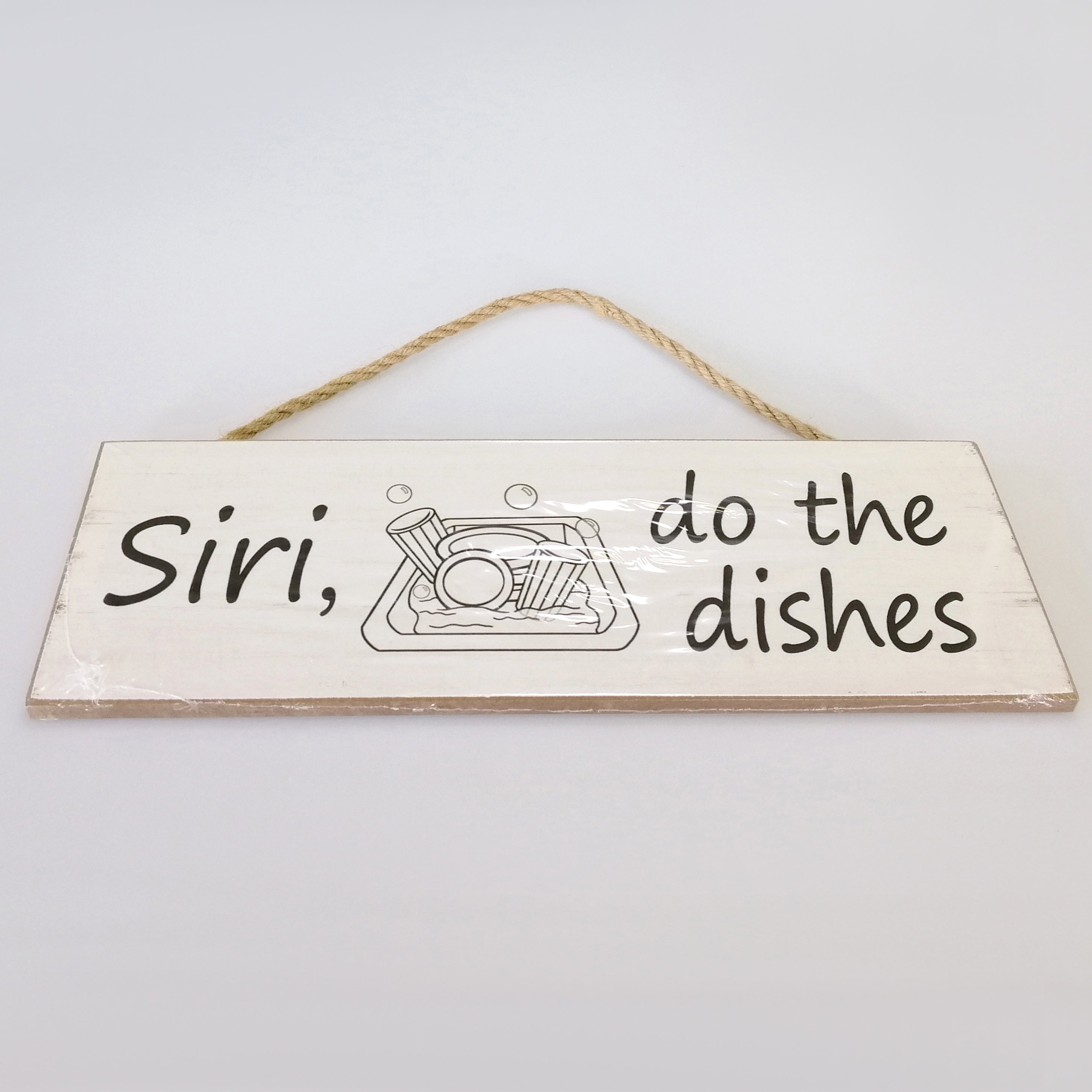'Siri, do the dishes' Plaque Sign
