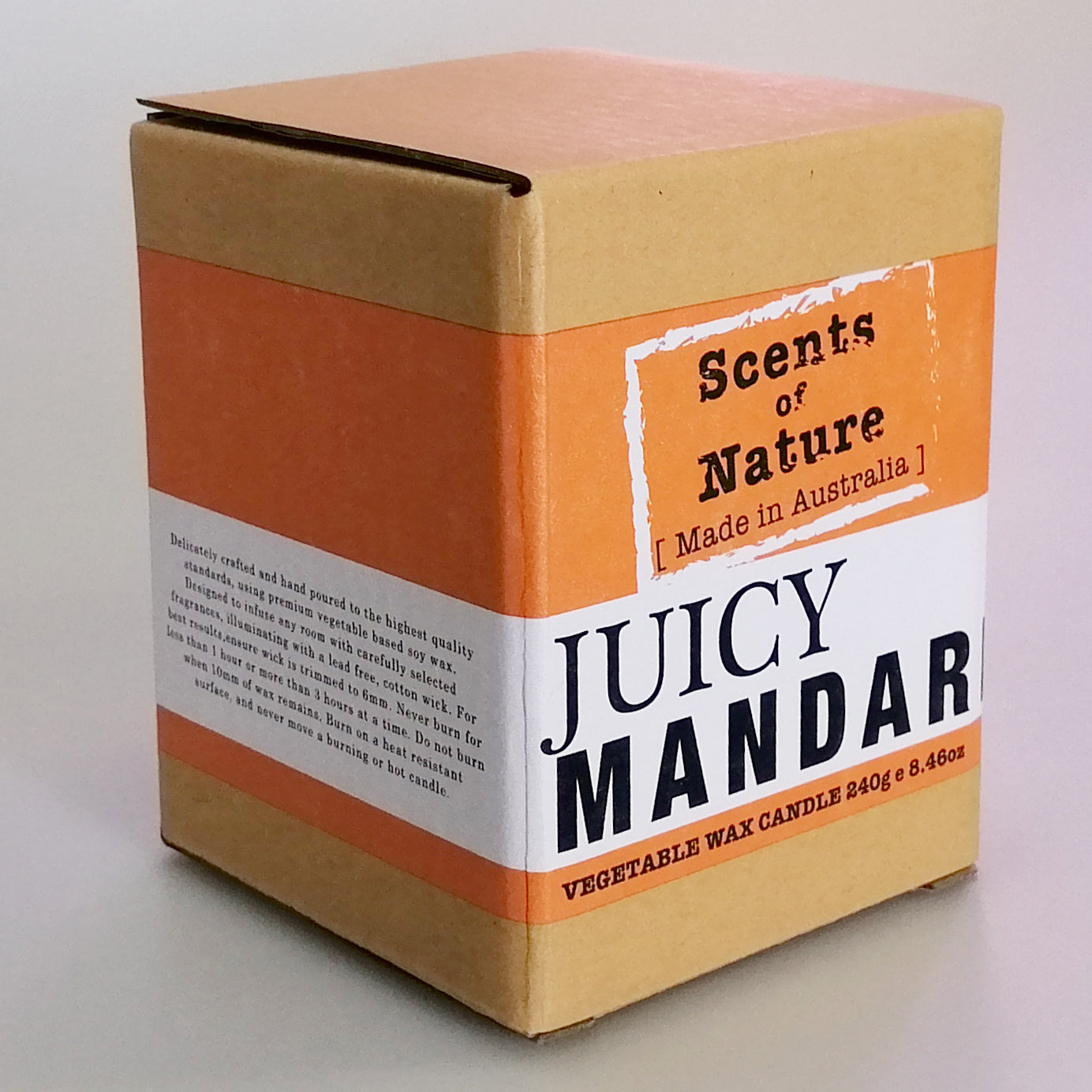 Vegetable Wax Candle - Juicy Mandarin - 240g