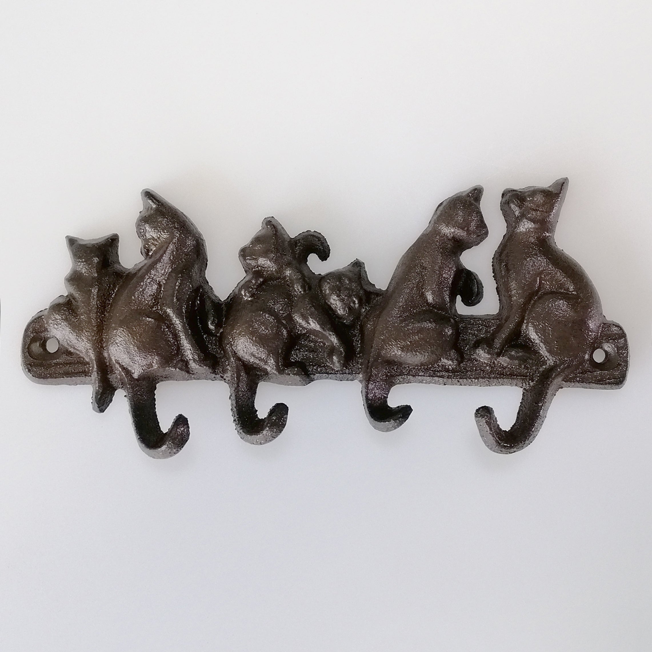 Cast Iron Wall Hooks - Sitting Cats