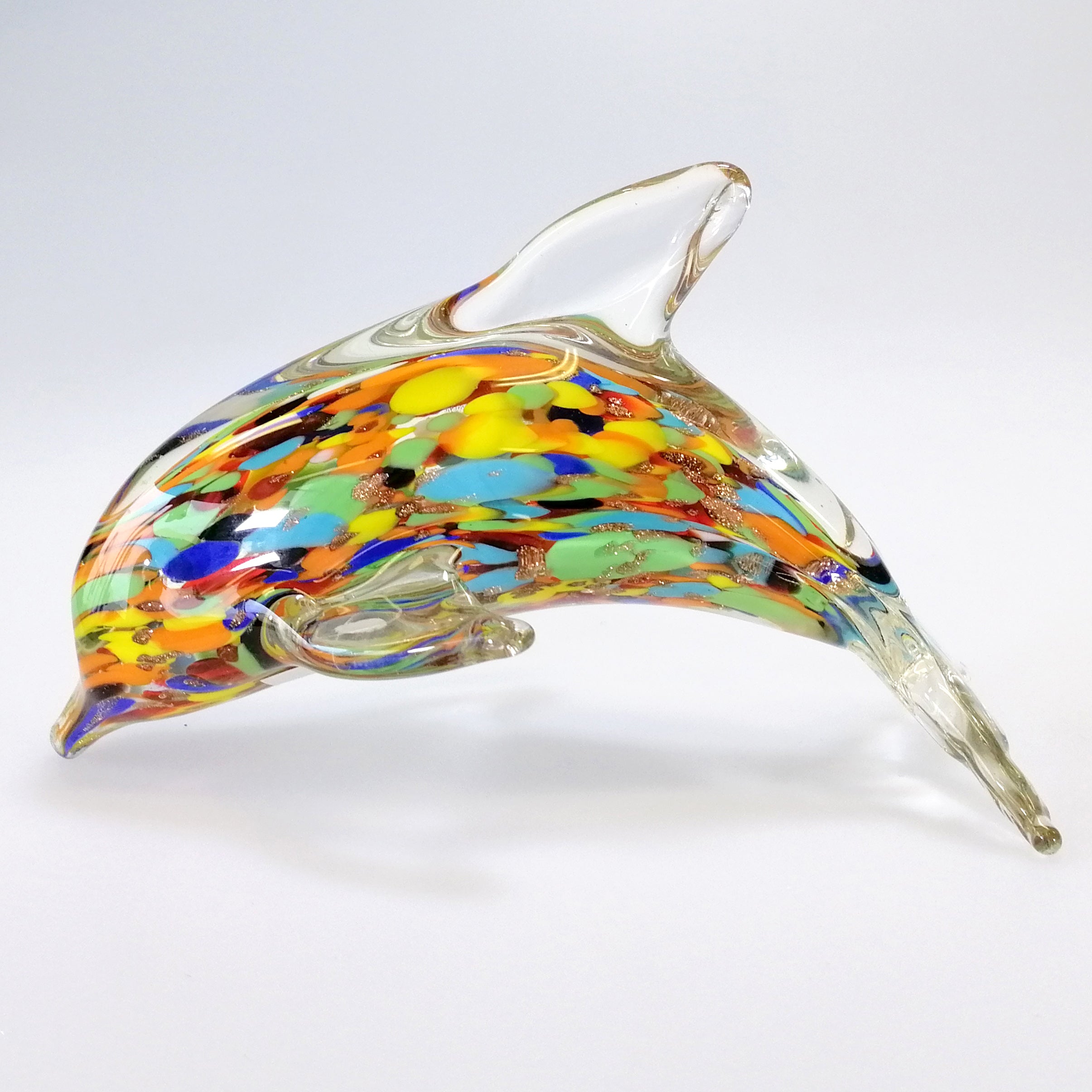 Multicoloured Glass Dolphin