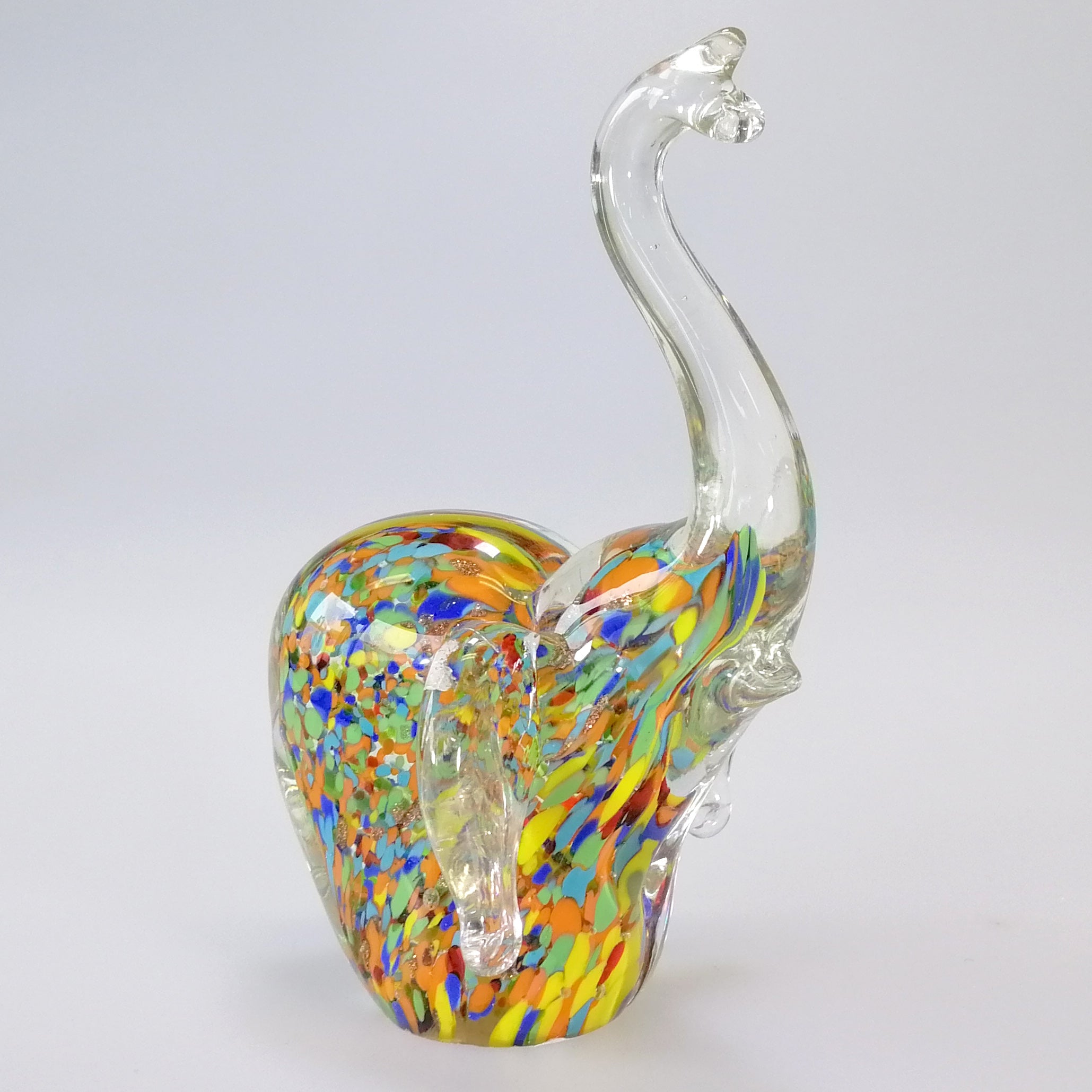 Multicoloured Glass Elephant