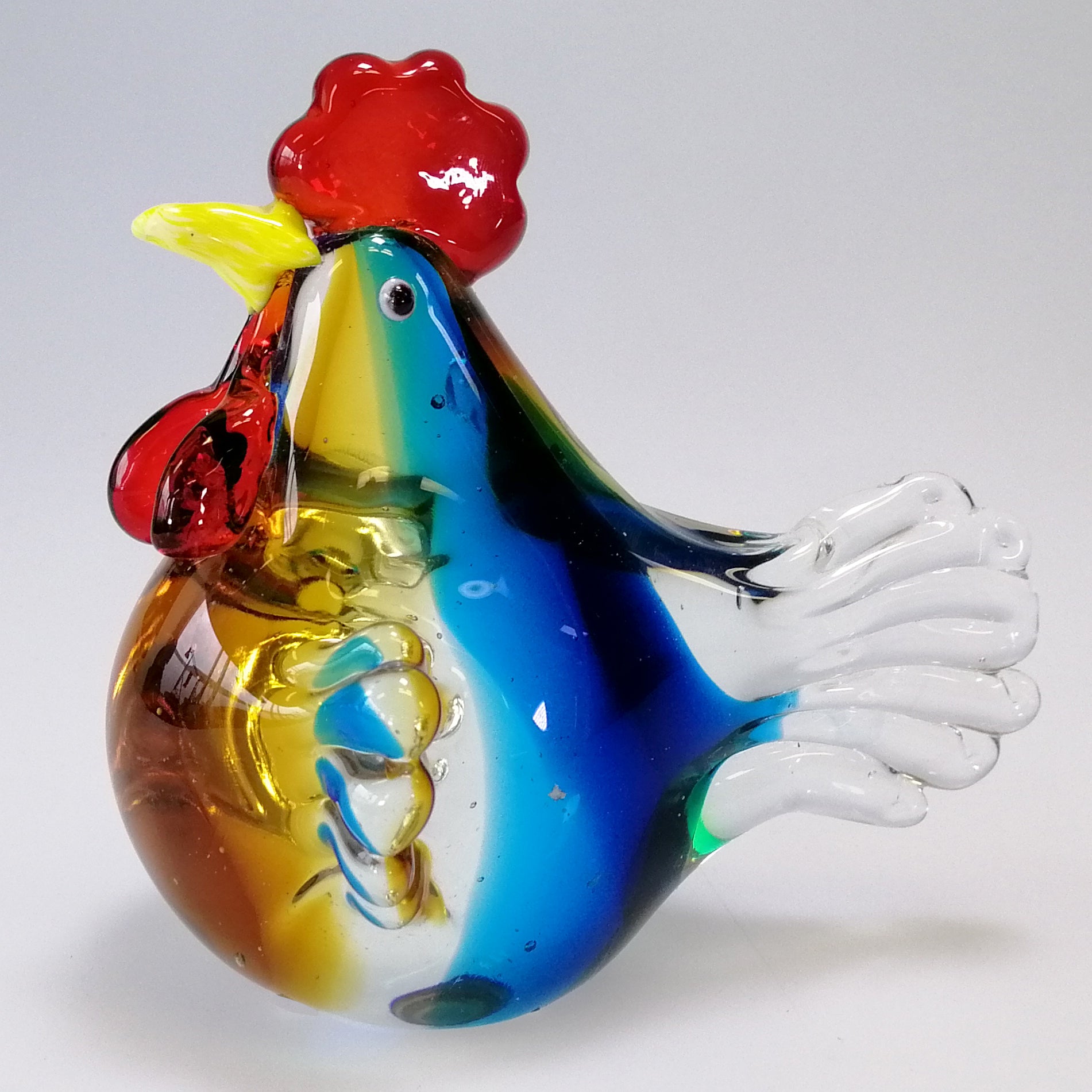 Multicoloured Glass Rooster