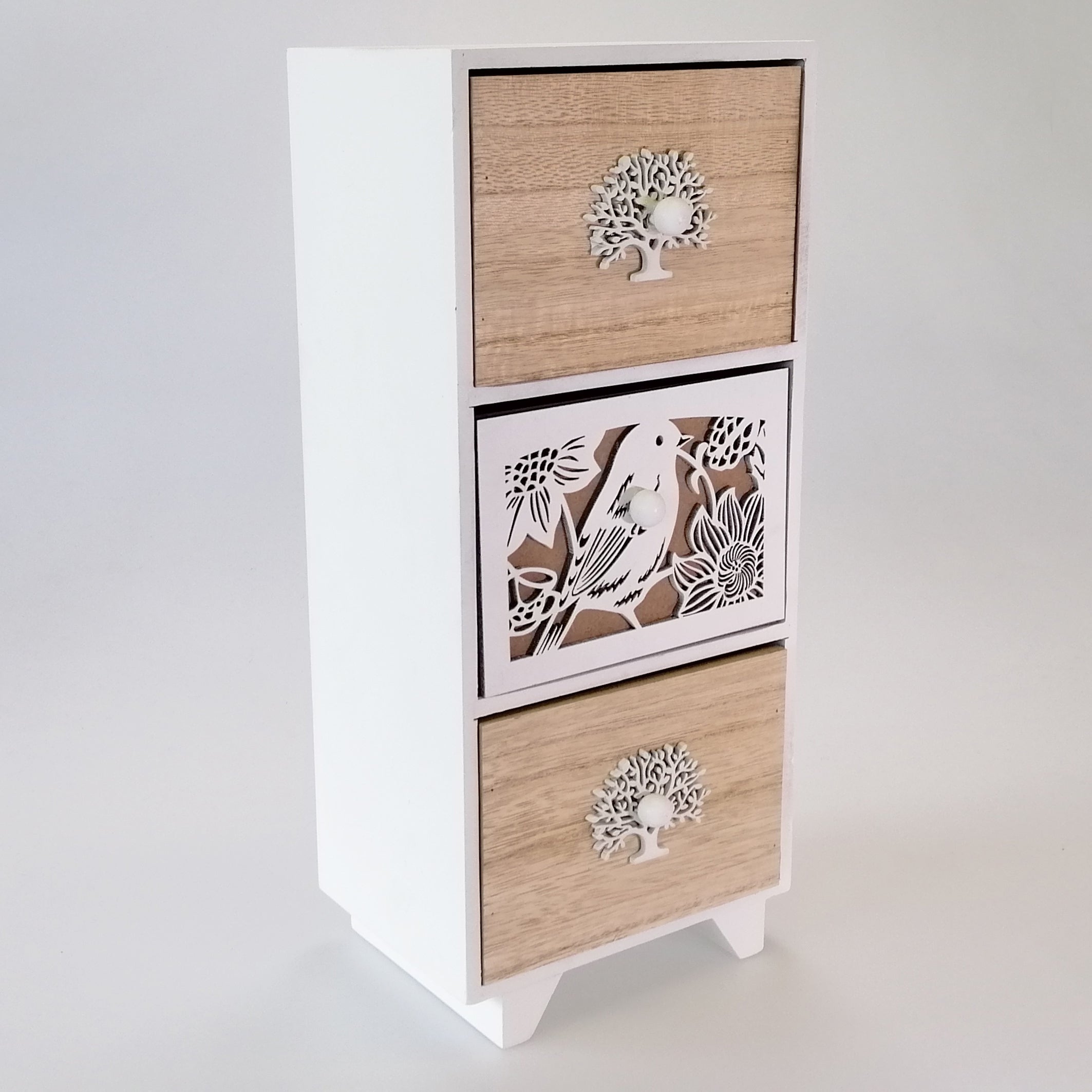 Woodbox - Three Drawer Mini Cabinet