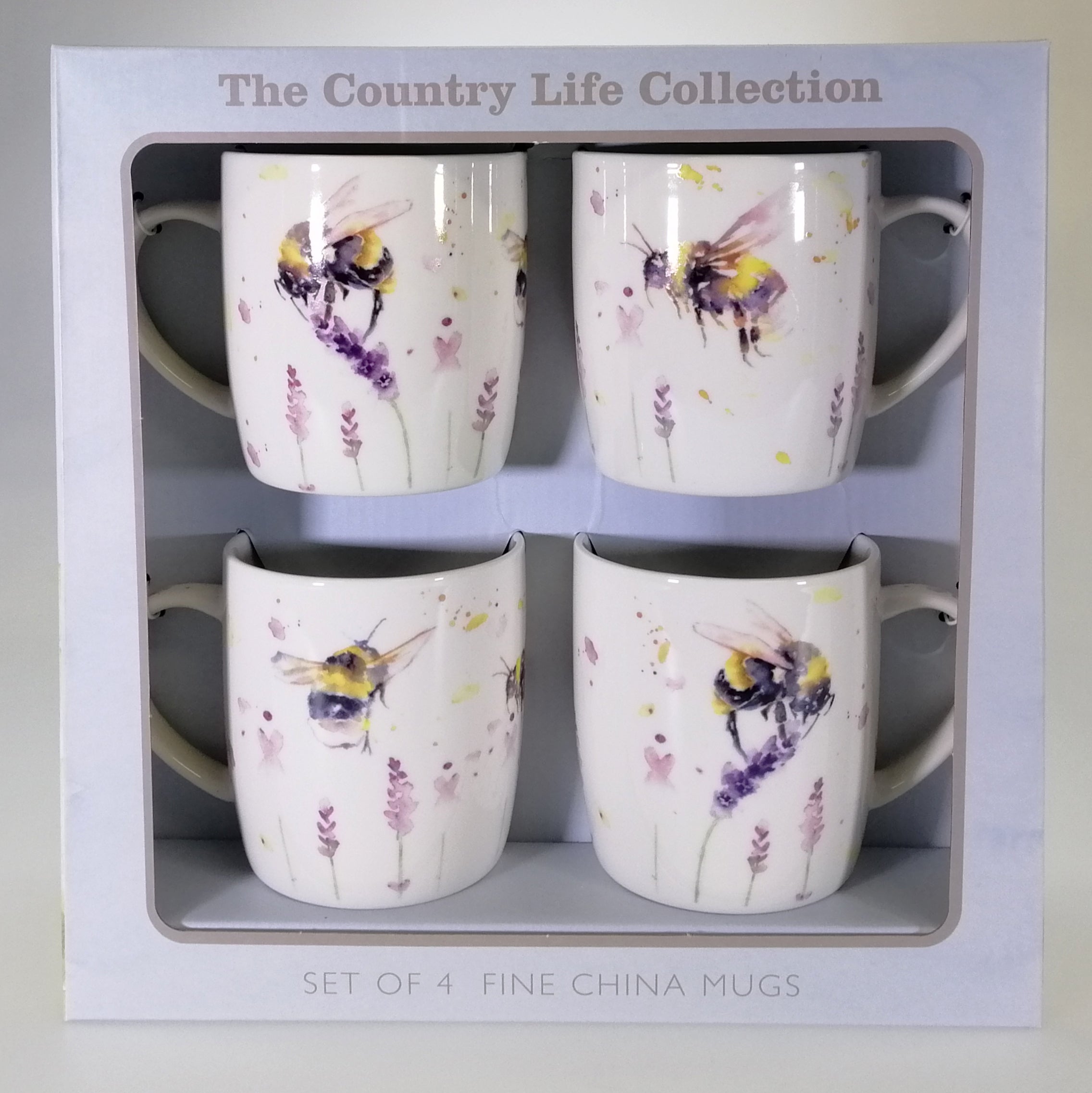 Country Life - Bee Mugs - Set of 4