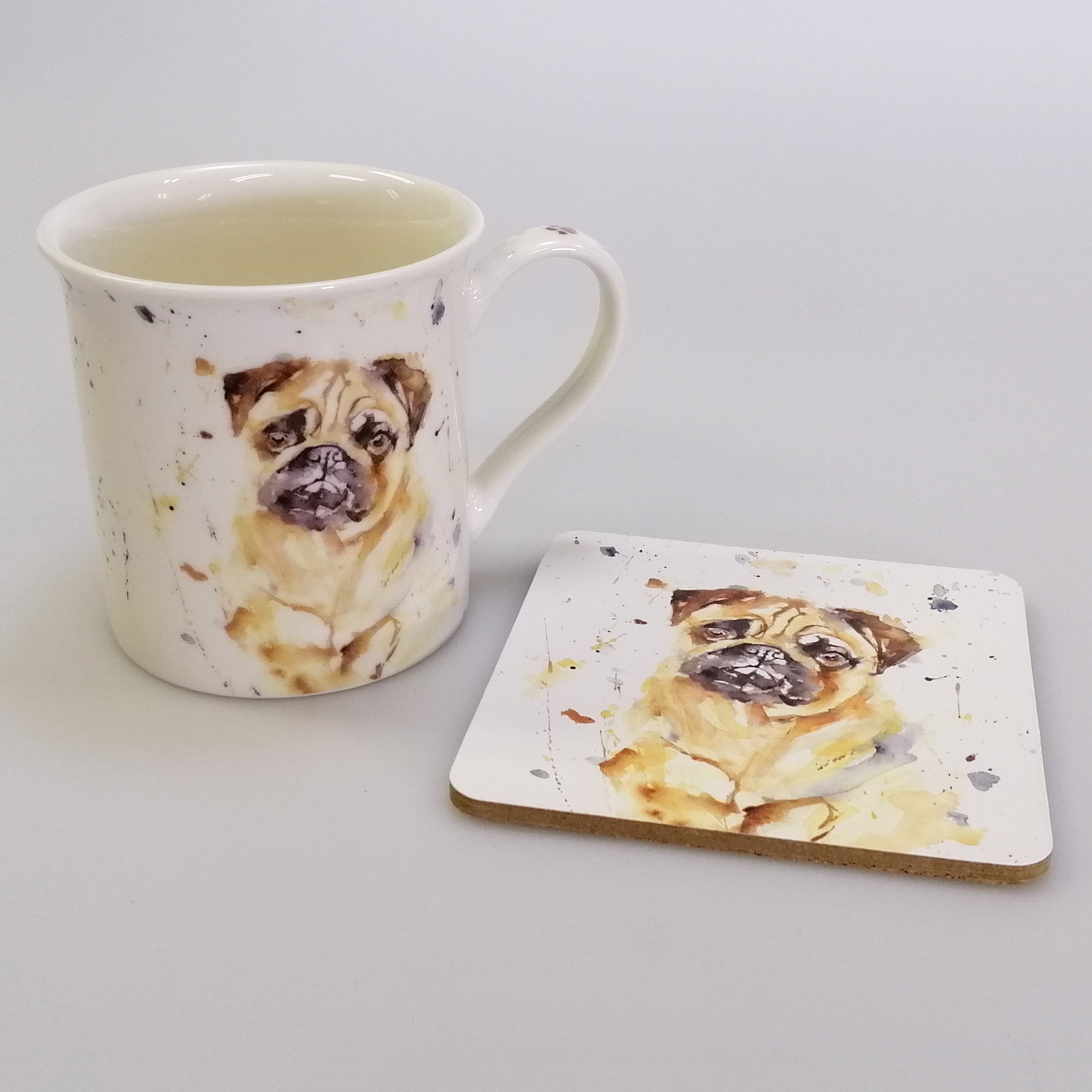 Man's Best Friend Mug & Coaster - Pug