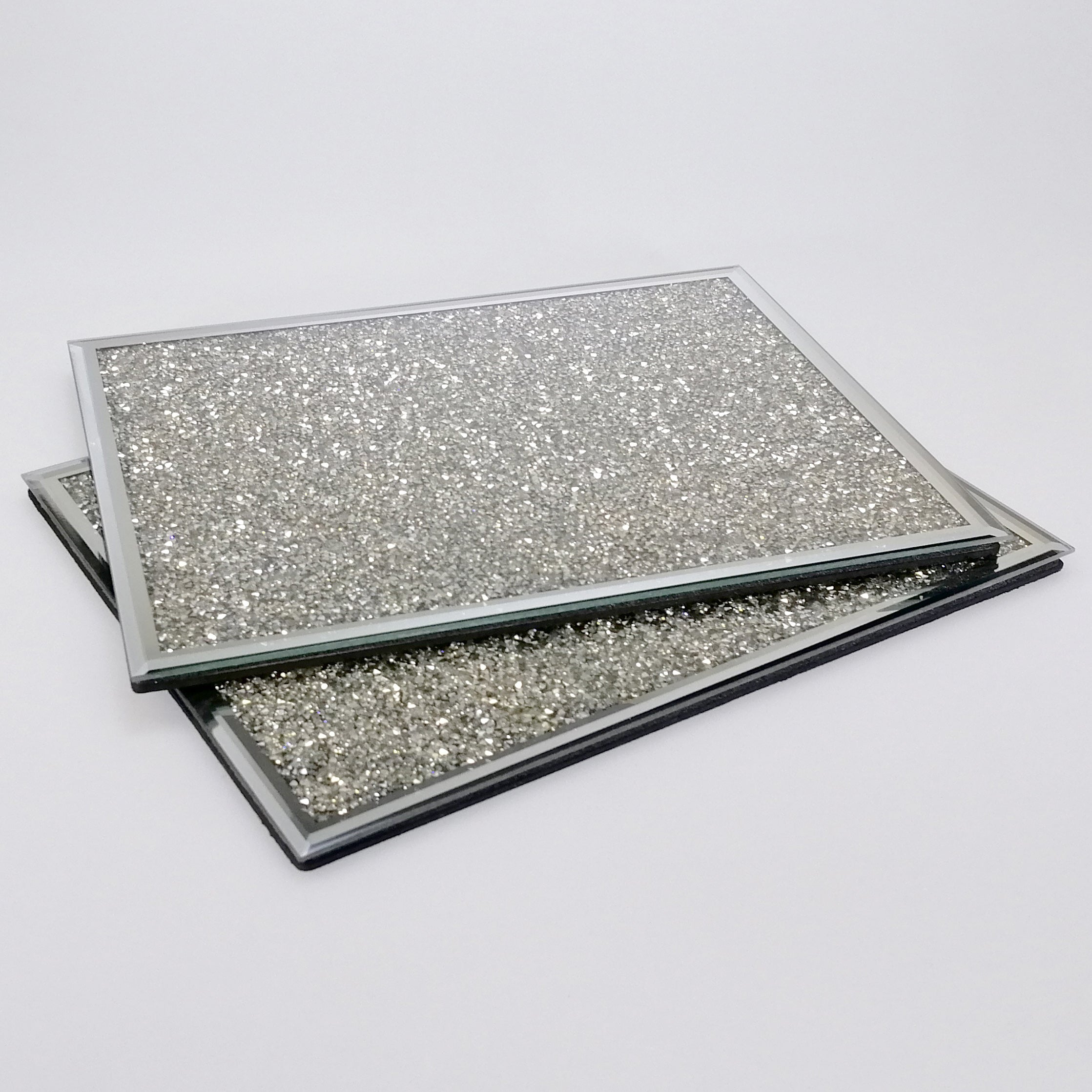 Glass Placemats - 'Multi-Crystal' - Set of 2