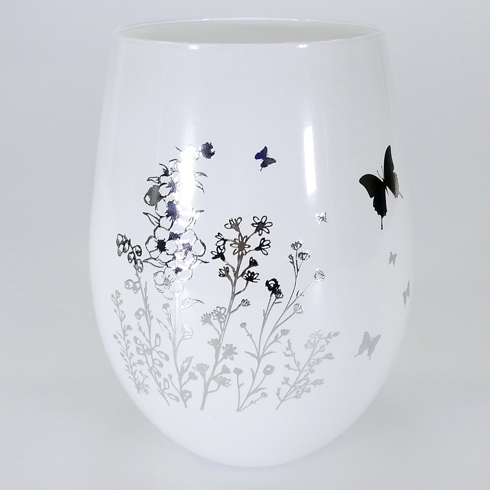 Stemless Wine Glass - Butterfly Sparkle