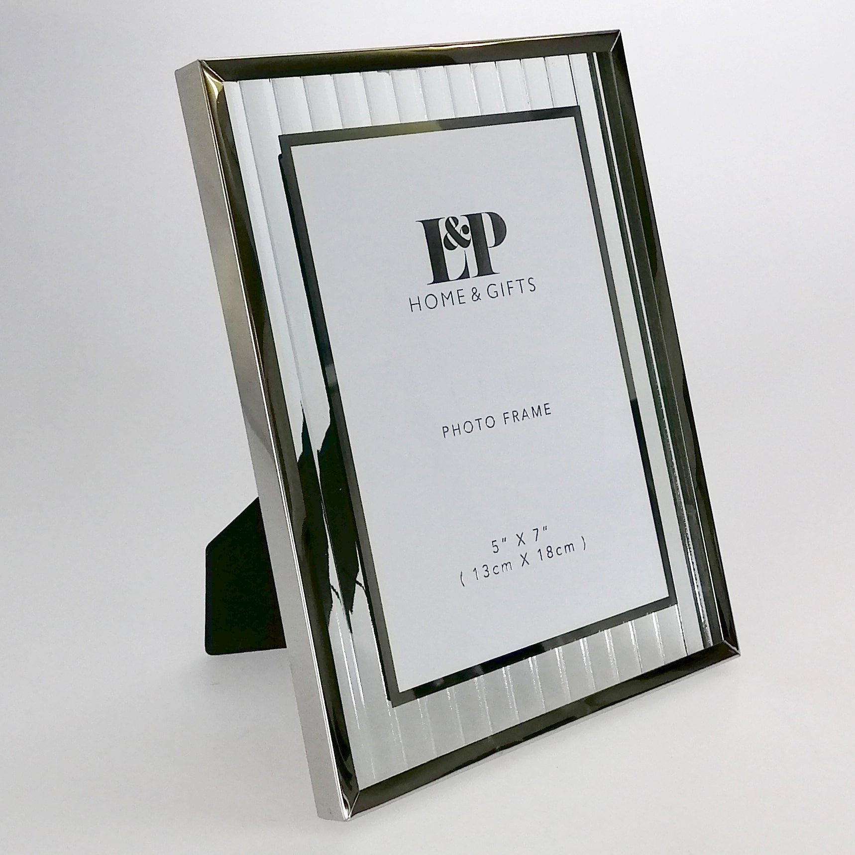 Mirror and Glass Deco Photo Frame - 5"x 7"