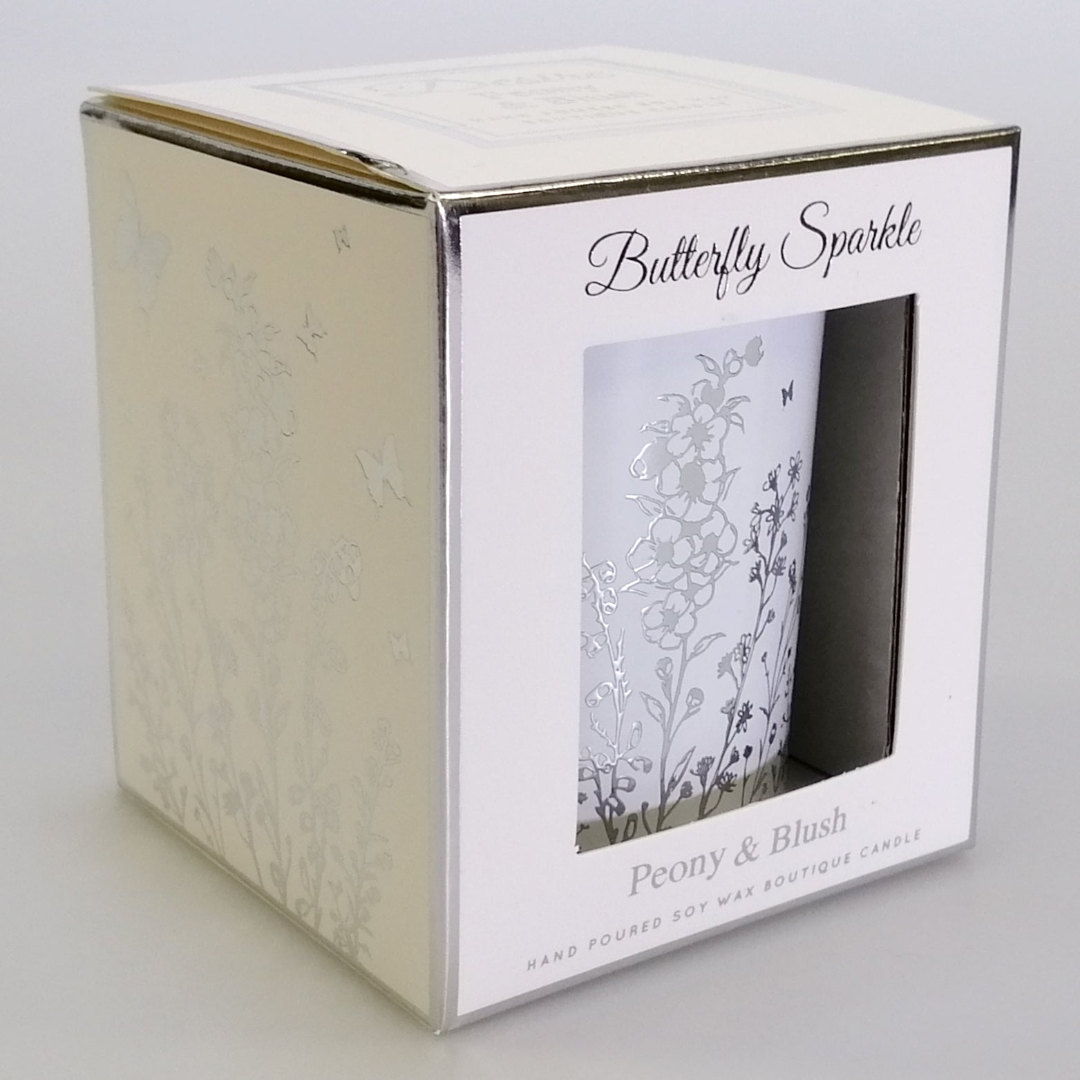 Desire - Soy Wax Candle - Butterfly Sparkle - Peony & Blush