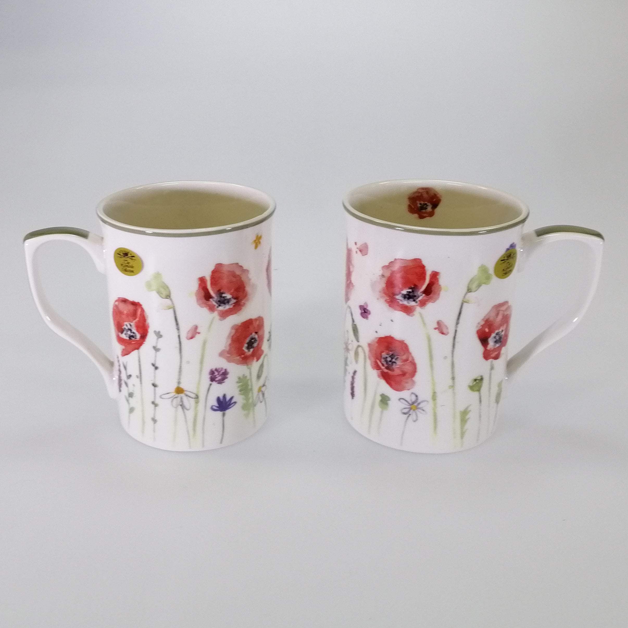 Poppy Fields Mug - Set of 2