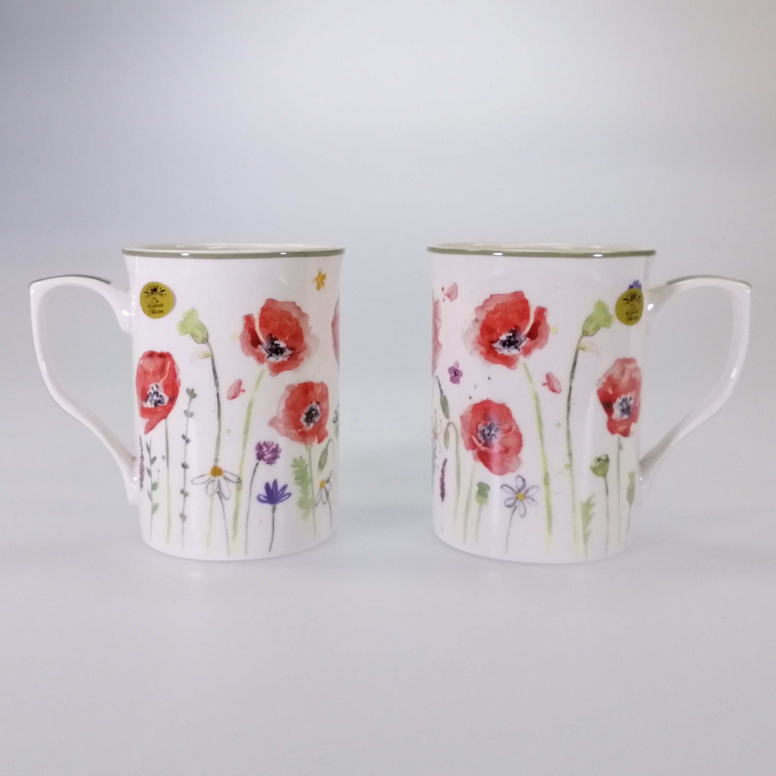 Poppy Fields Mug - Set of 2