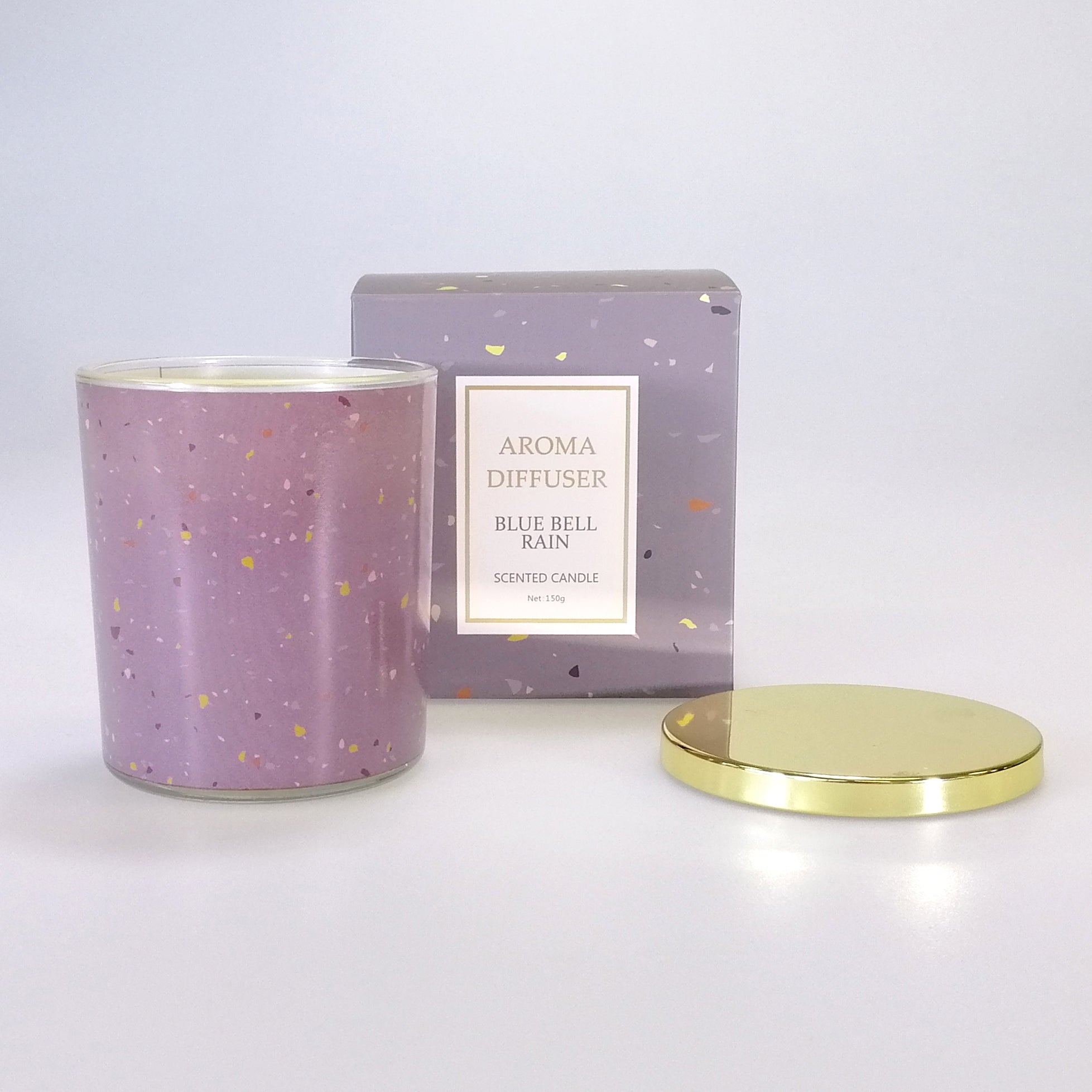 Marble Scented Candle - Bluebell Rain - 150g