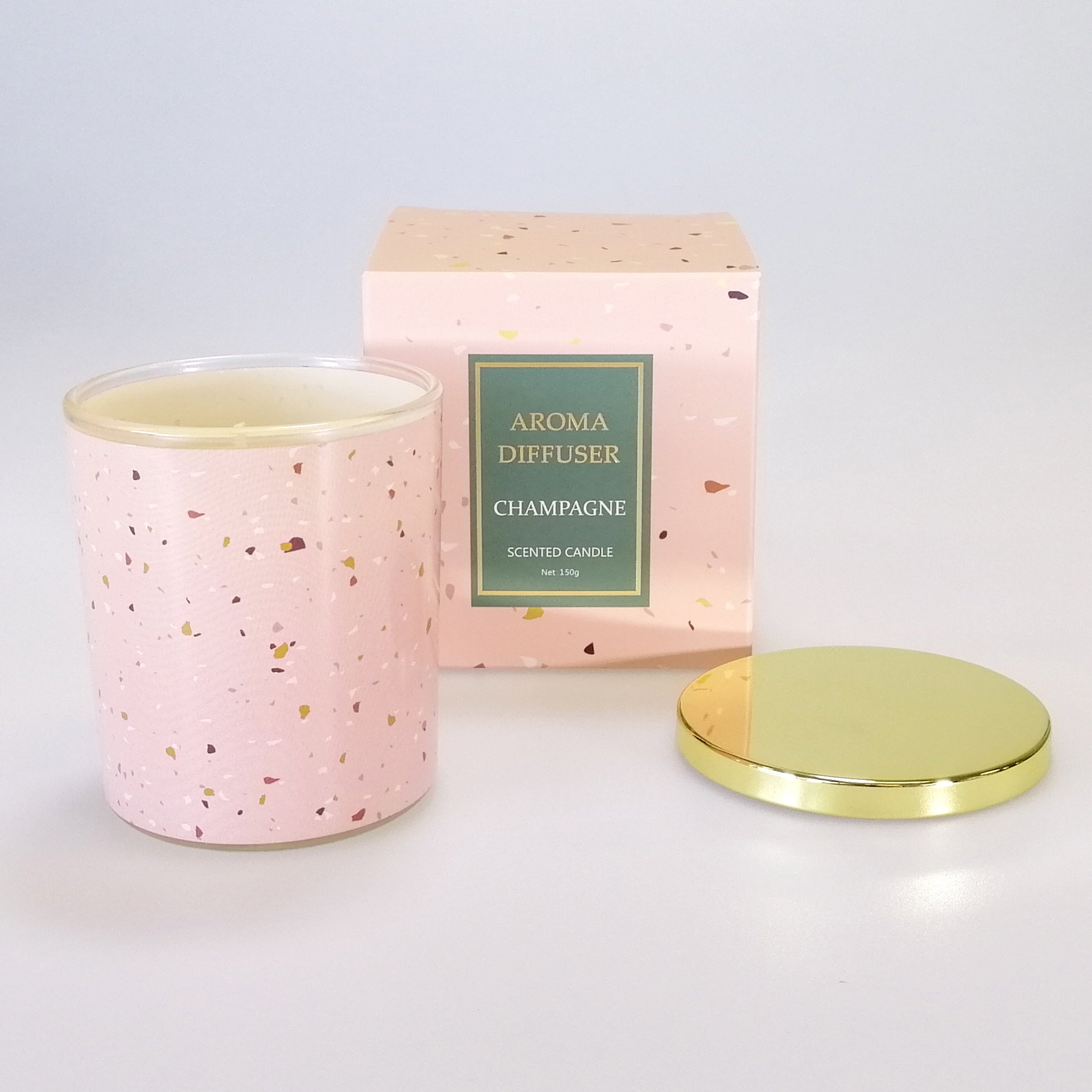 Marble Scented Candle - Champagne - 150g