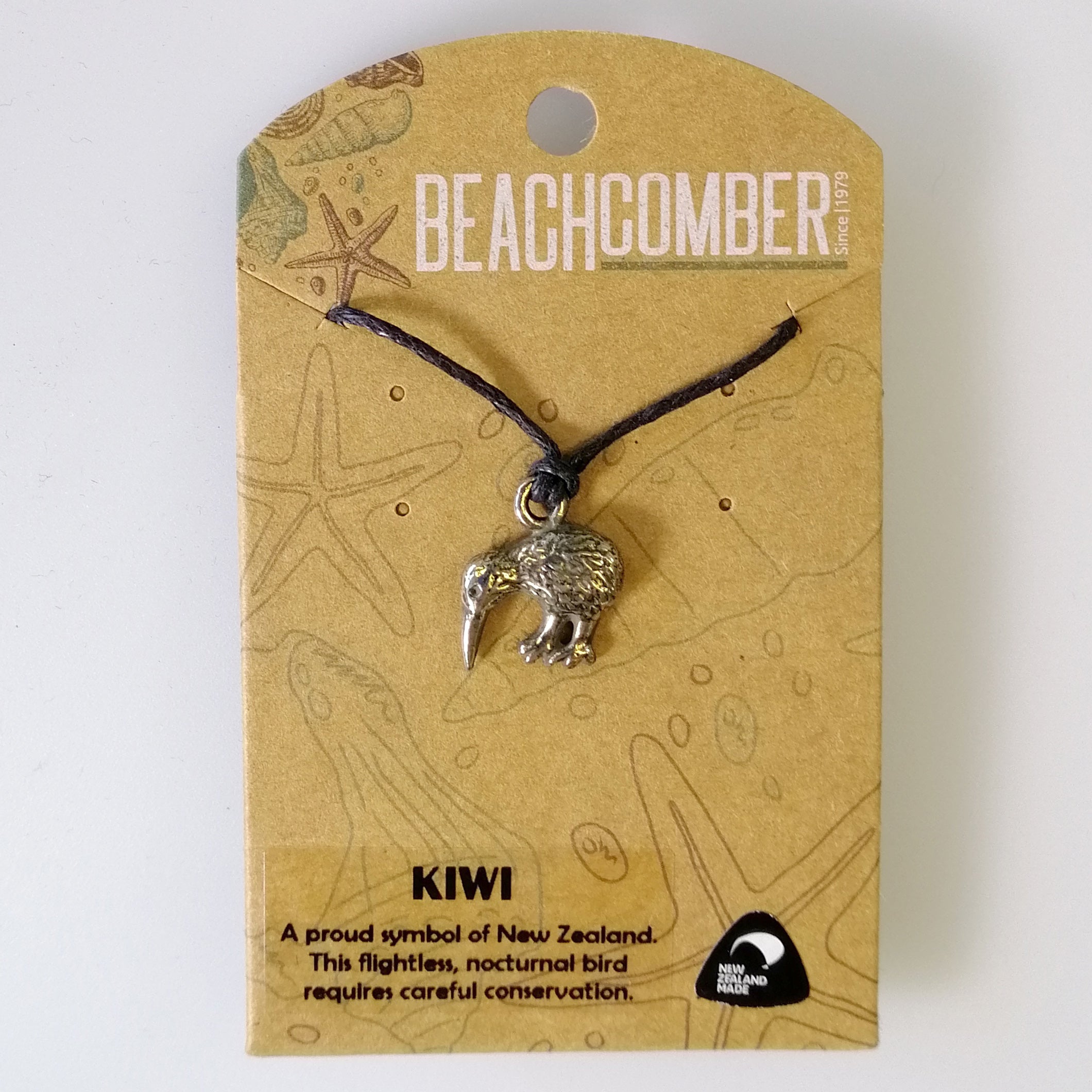 Beachcomber - Pewter Kiwi Necklace