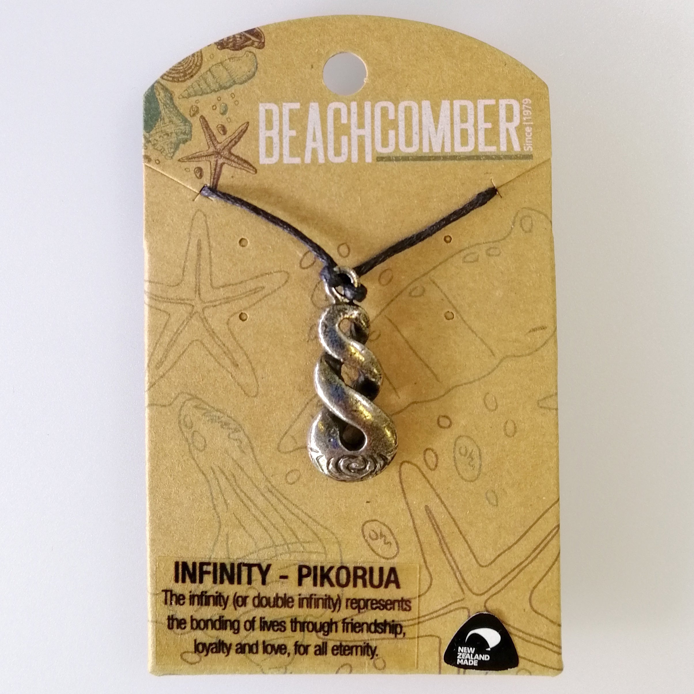Beachcomber - Pewter Pikorua Infinity Necklace