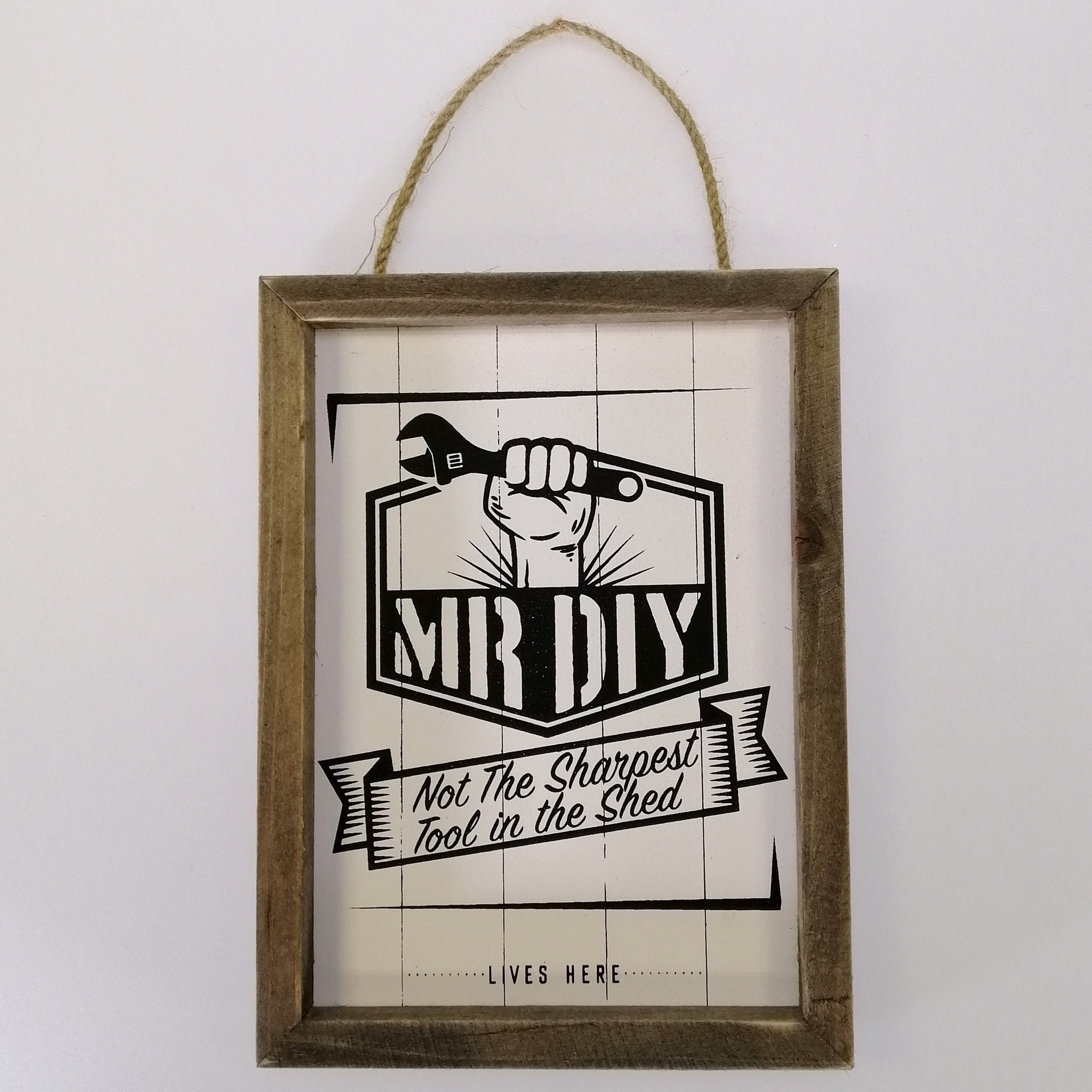 Hanging Wood Sign 'Mr DIY'