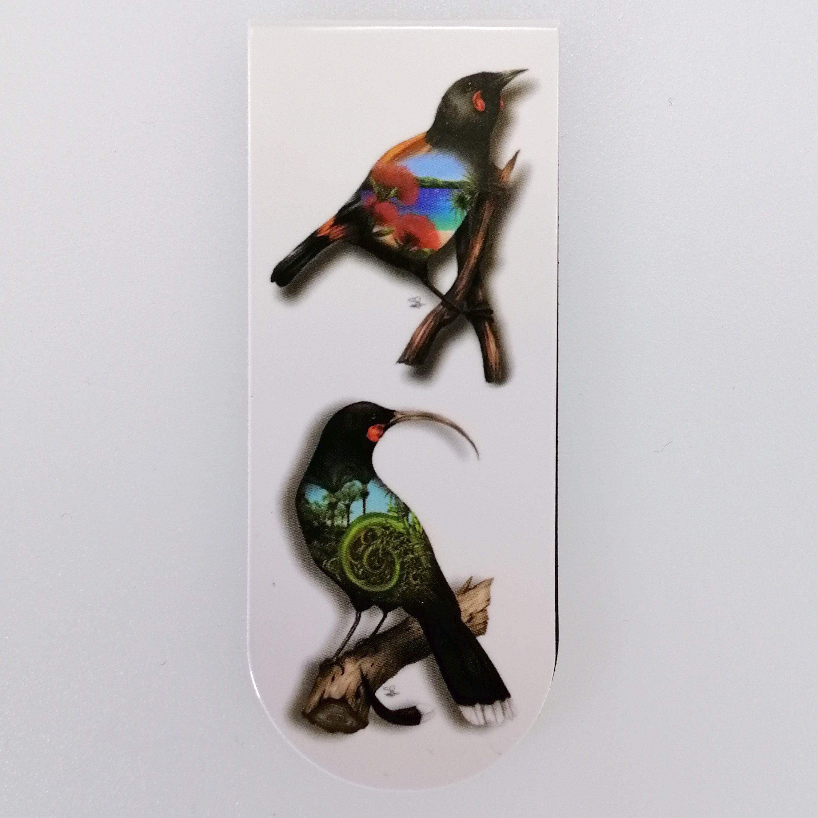NZ Magnetic Bookmarks - Sophie Blokker - Birds on Branches - Two
