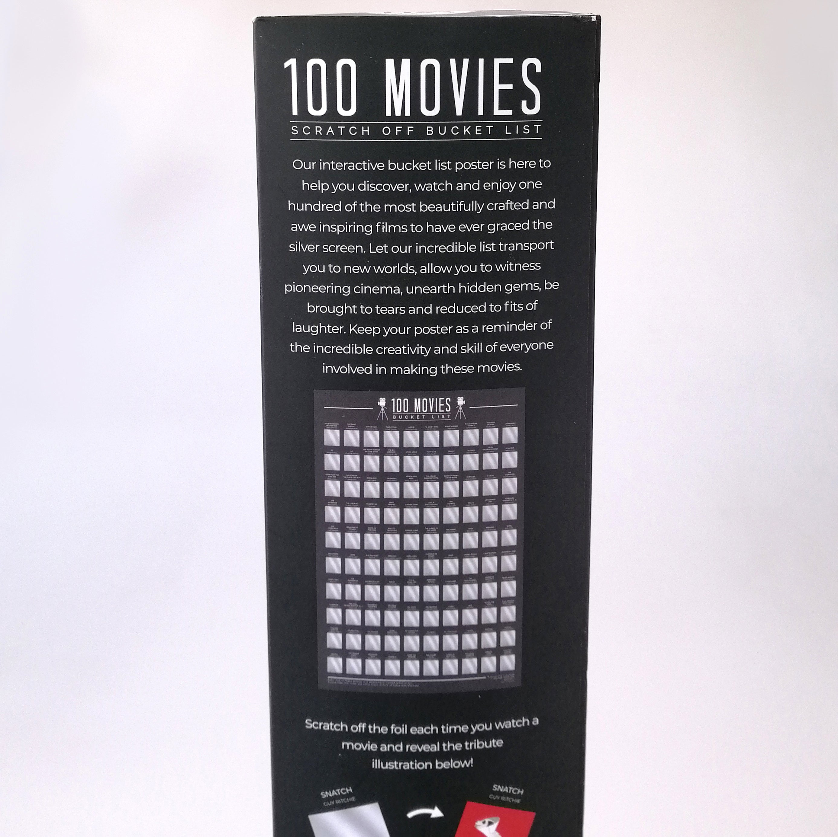 100 Movies - Scratch-Off Bucket List Poster