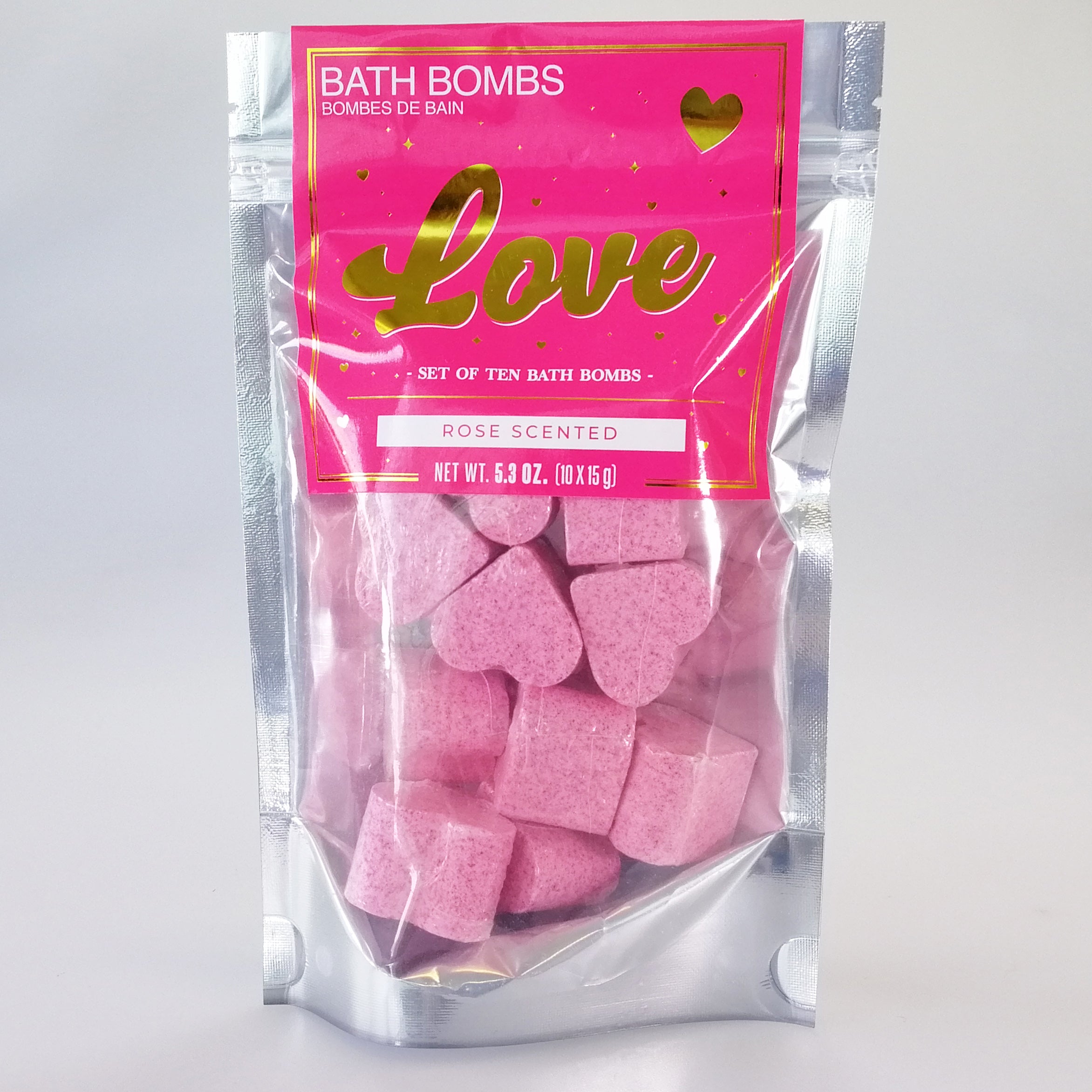 Love Bath Bombs - Rose Scented - Pack of 10