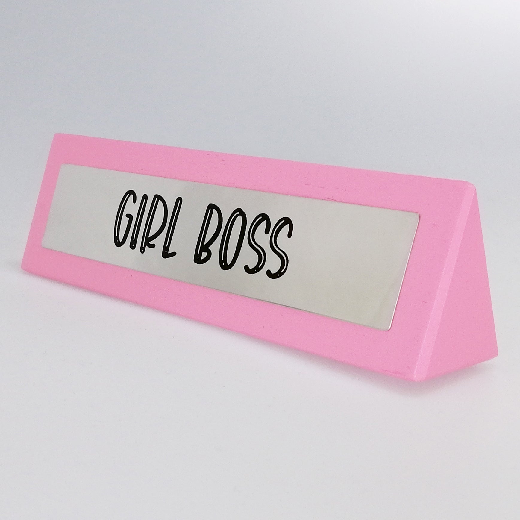 Desk Sign Plaque - 'Girl Boss'