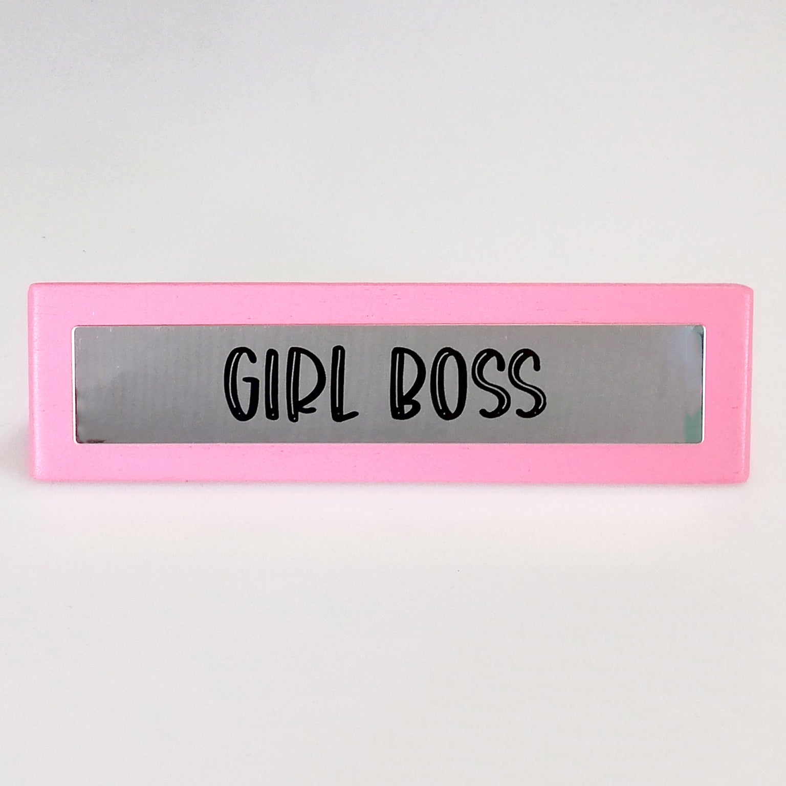 Desk Sign Plaque - 'Girl Boss'