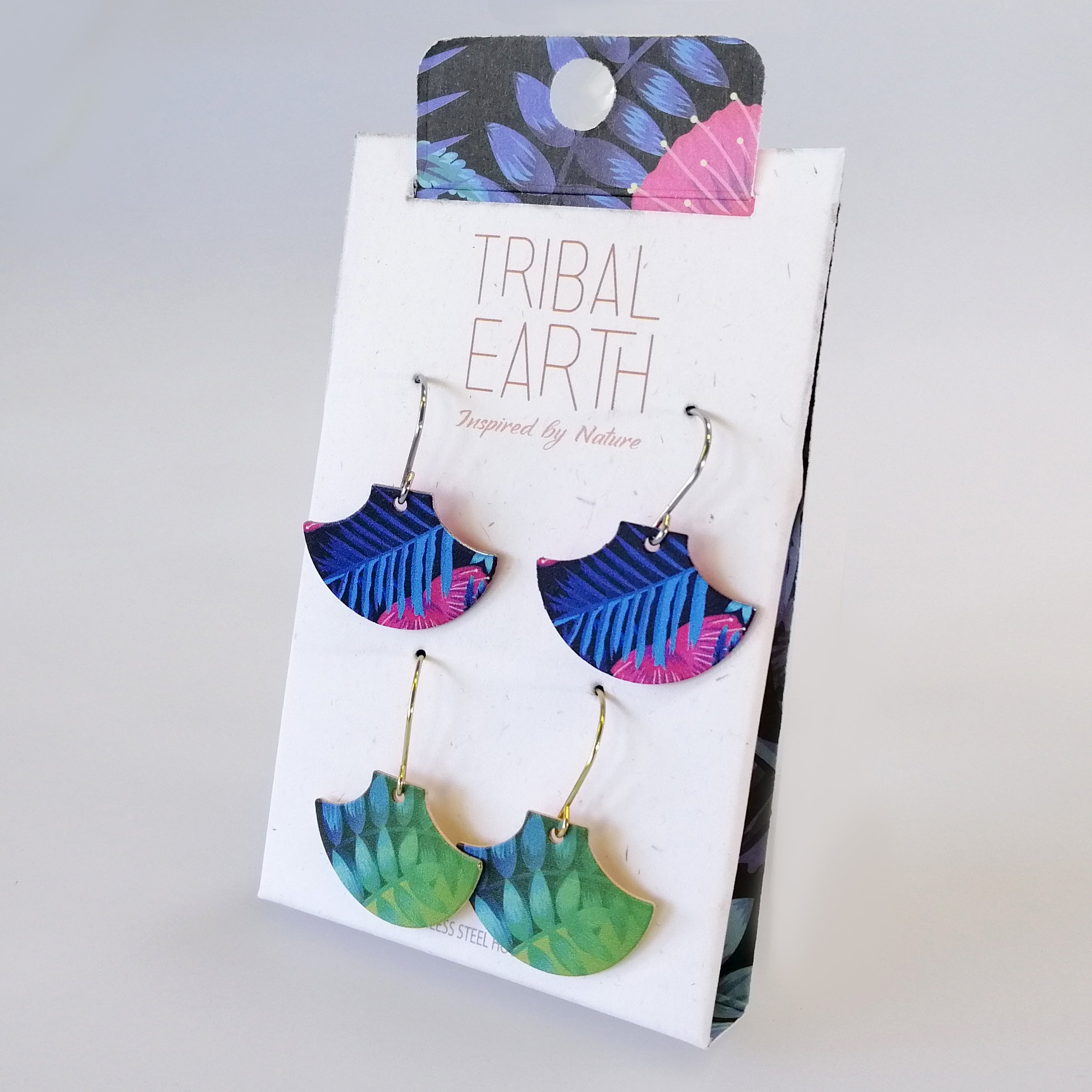 Tribal Earth - Fern Pagoda Earring Set