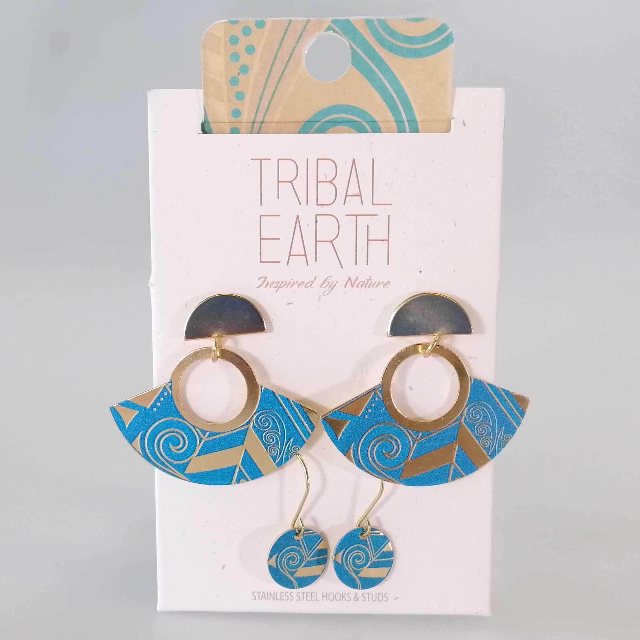 Tribal Earth - Koru Fans Earring Set