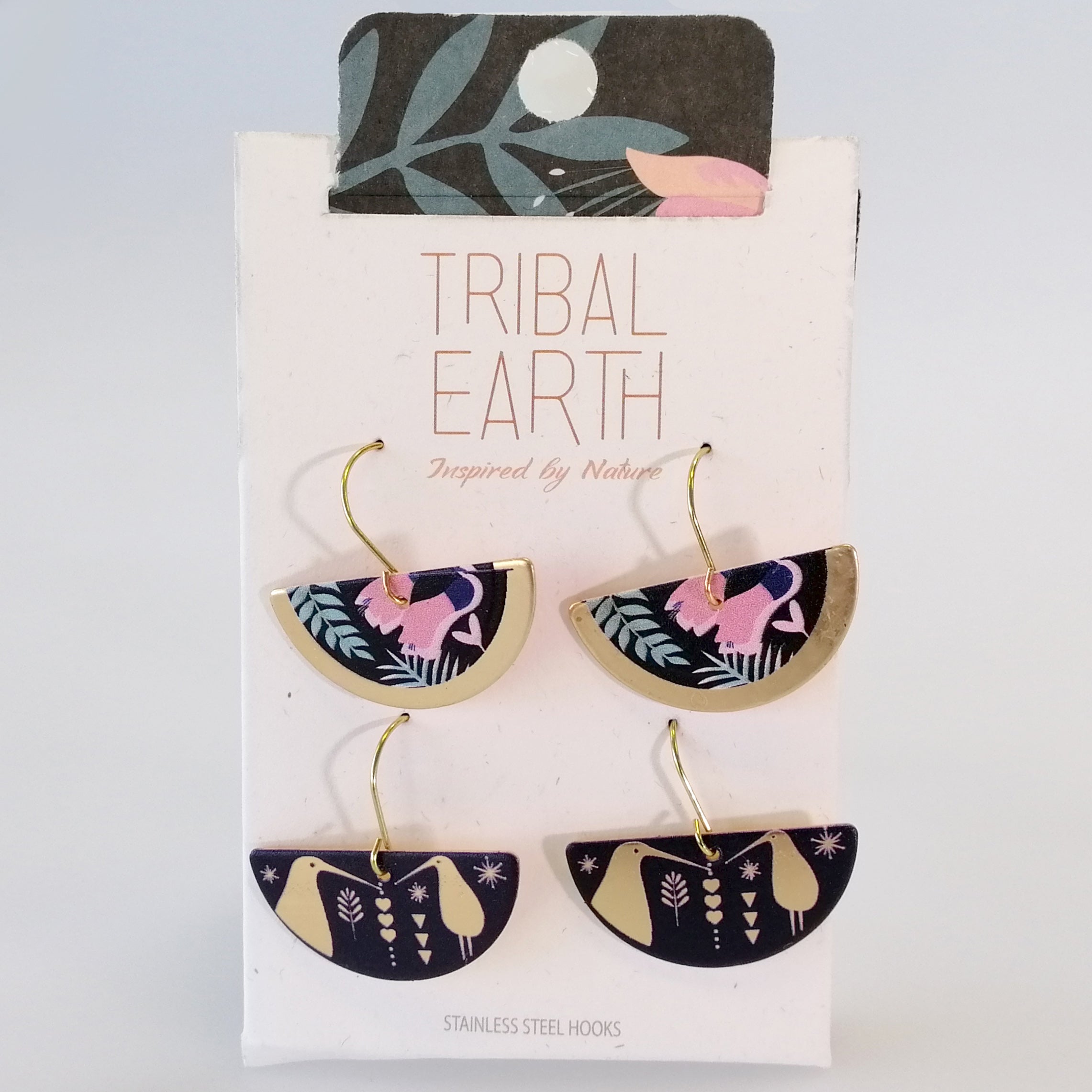 Tribal Earth - Kiwi & Ferns Earring Set