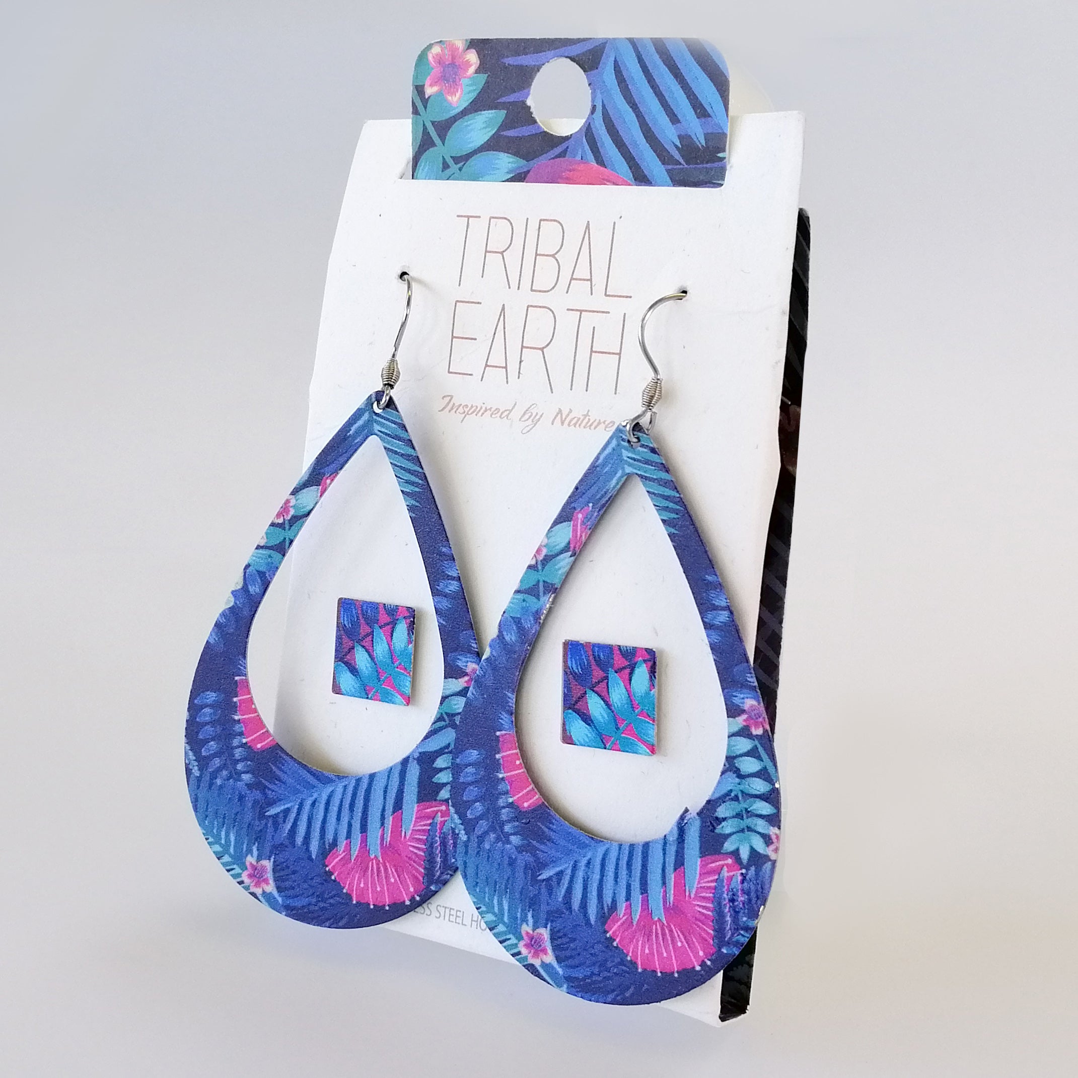 Tribal Earth - Tropical Pohutakawa Earring Set