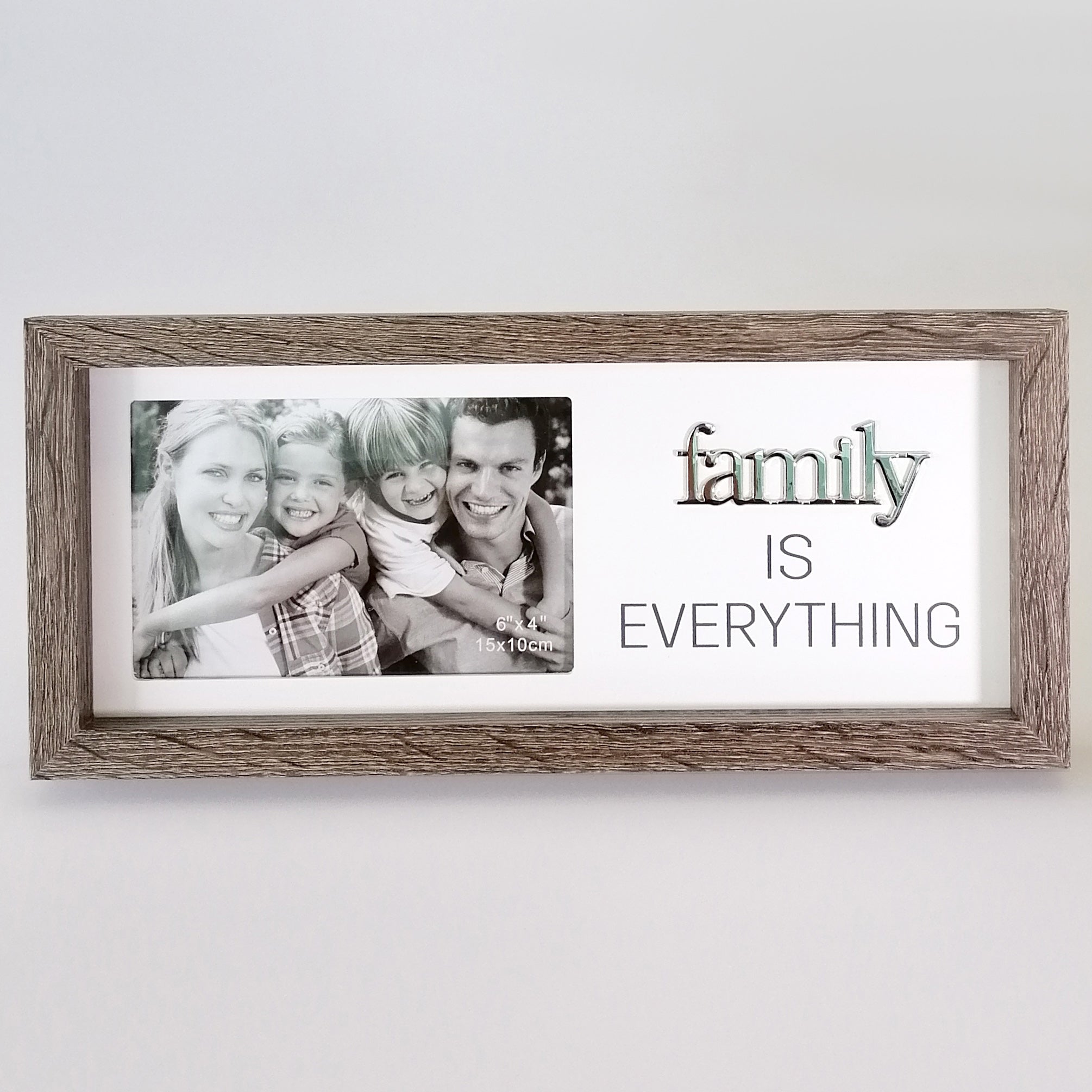 Wood-Look Sentimental Frame - Family 4"x6"