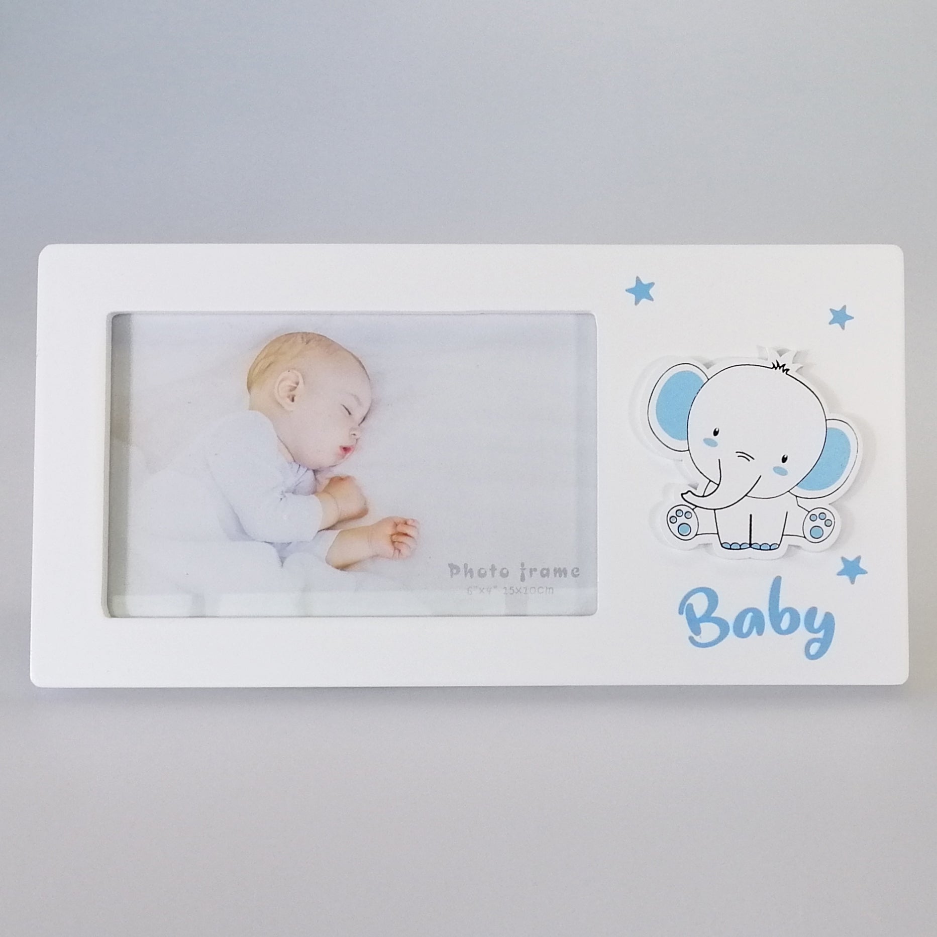 Baby Photo Frame 4"x 6" - Blue Elephant