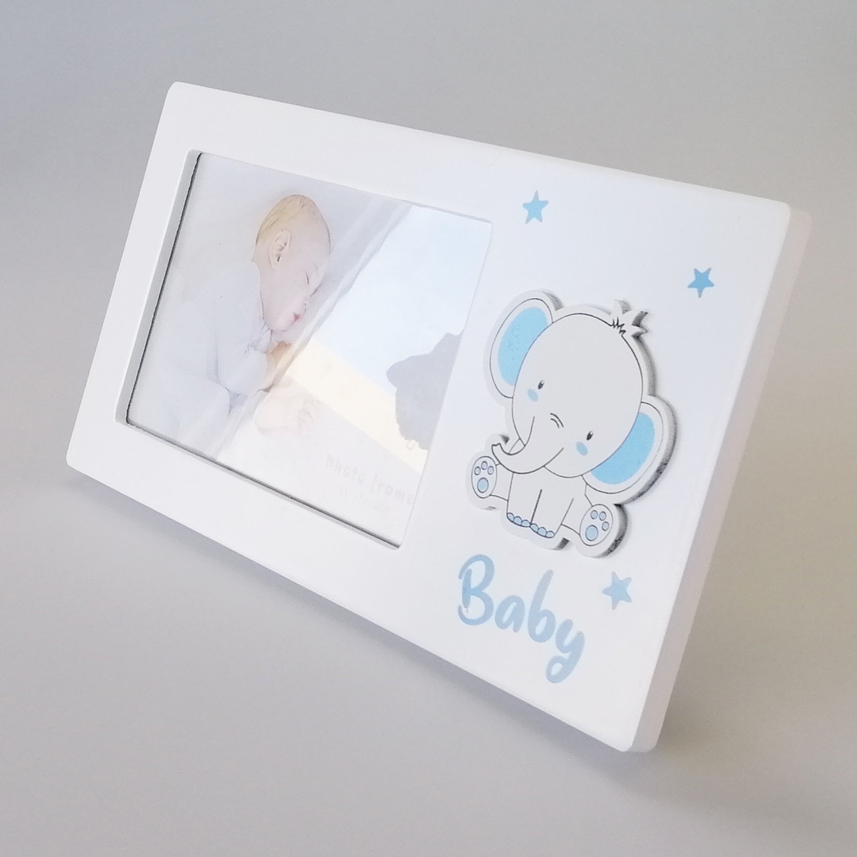 Baby Photo Frame 4"x 6" - Blue Elephant