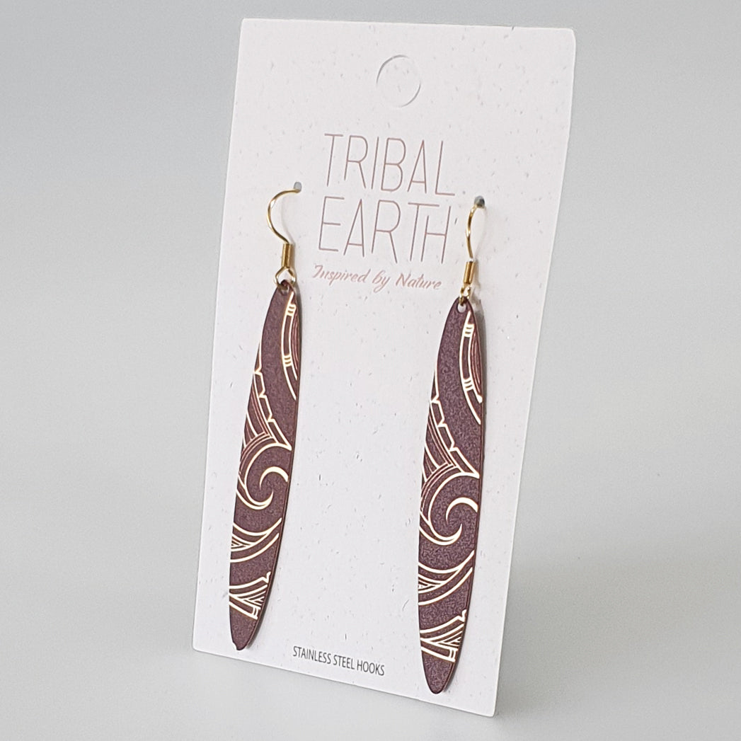 Tribal Earth - Kowhaiwhai Drop Earring Set