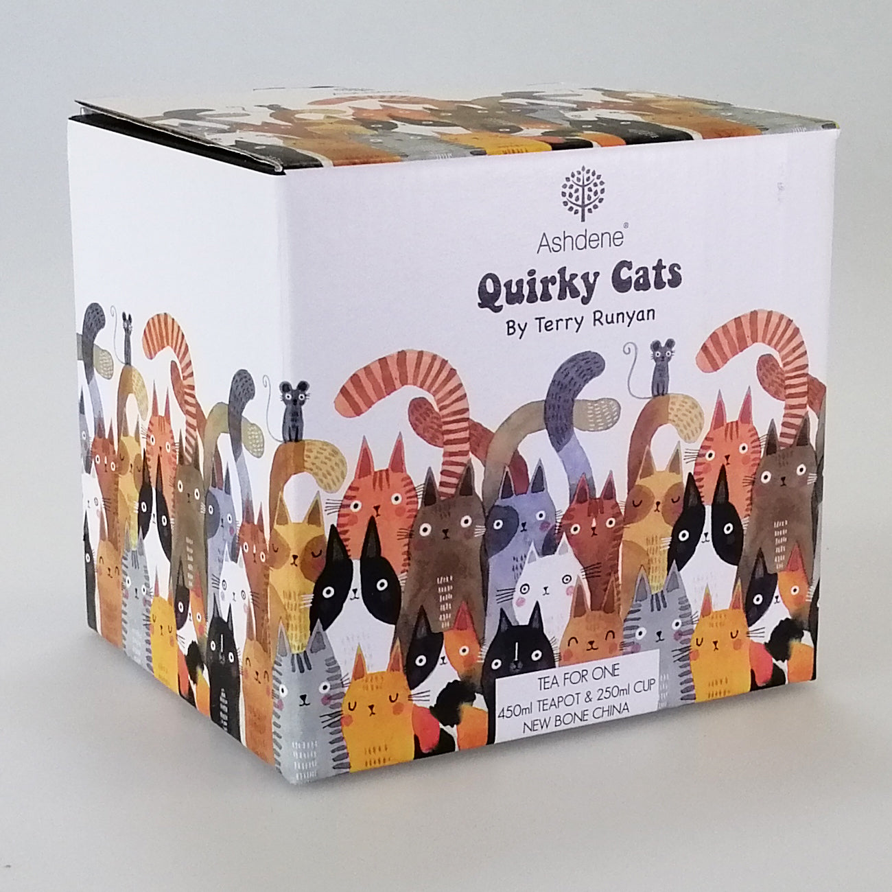 Ashdene Quirky Cats 'Photobomb' - Tea For One Set
