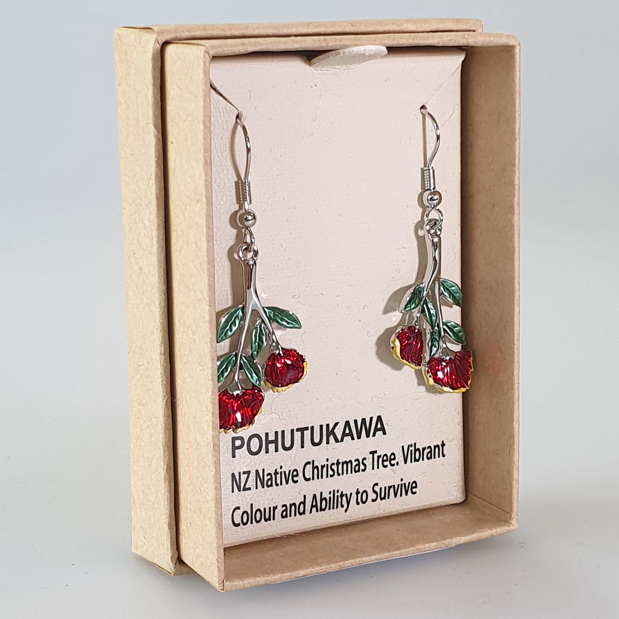 Kiwicraft - Pohutukawa Earrings