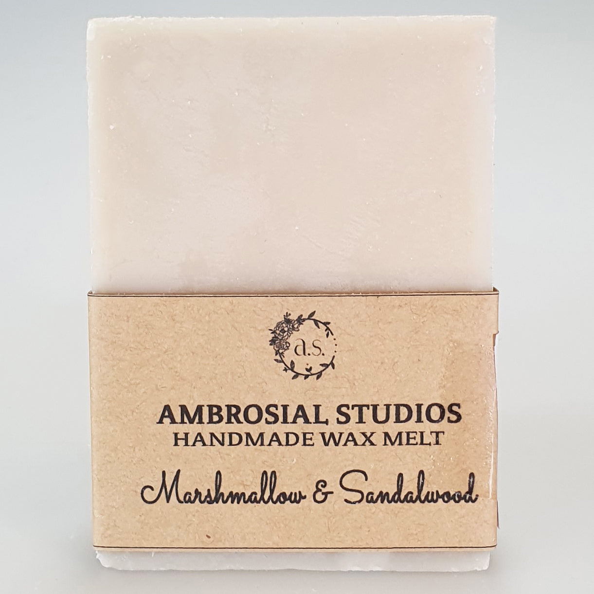 Ambrosial Studios - Handmade Wax Melt - Marshmallow and Sandalwood