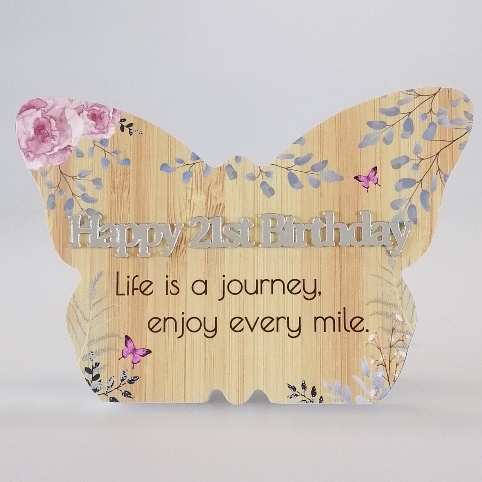 Happy 21st Birthday' Spring Butterfly Plaque
