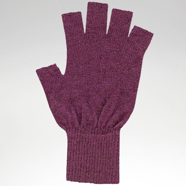 Fingerless Gloves - Possum Merino - Fuchsia - Small