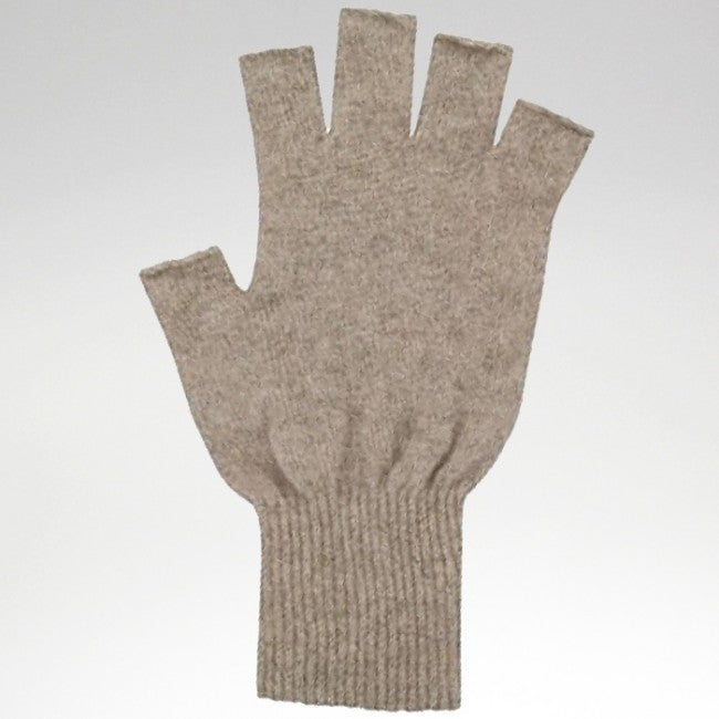 Fingerless Gloves - Possum Merino - Natural - Medium